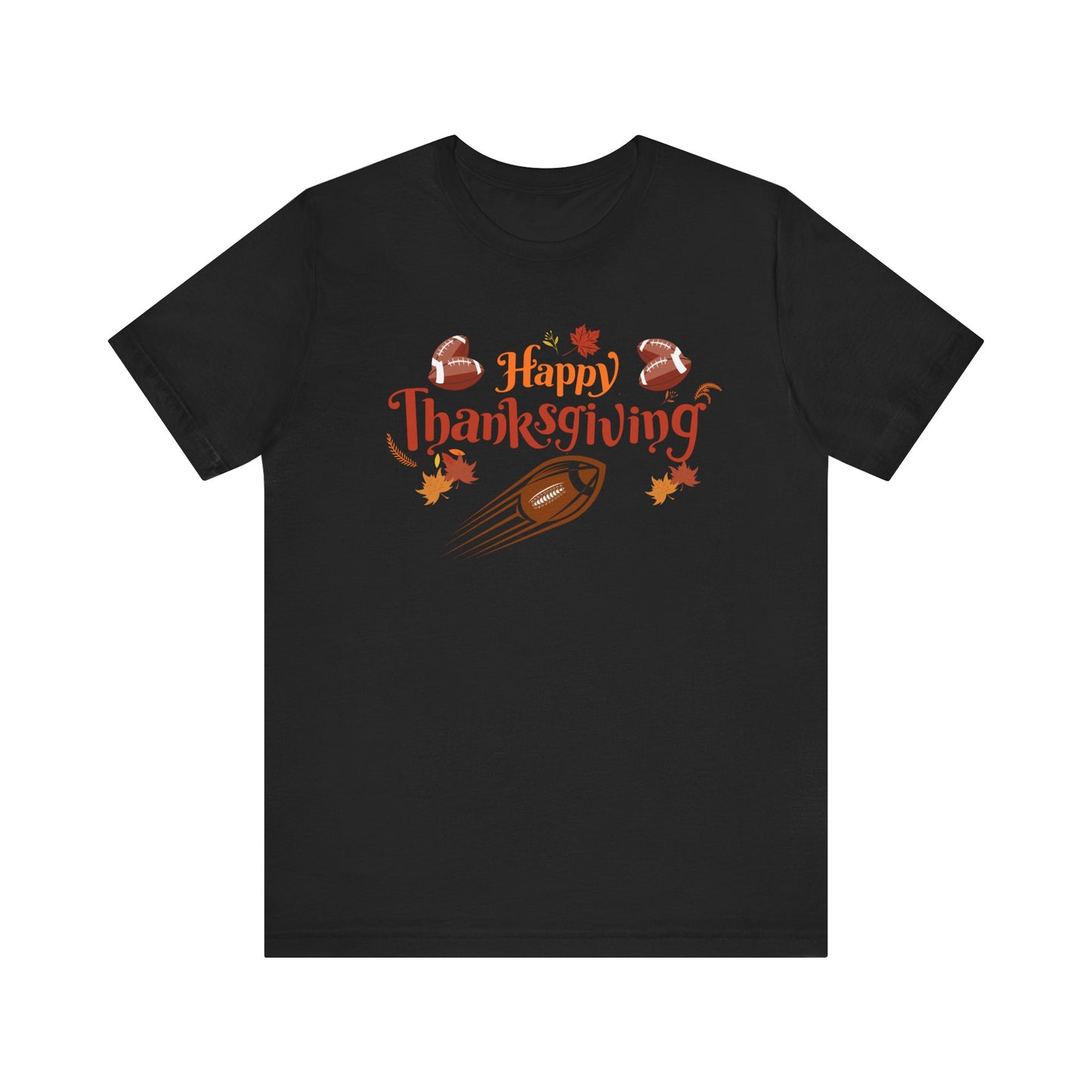 Thanksgiving Football Tee, Turkey Day Unisex Shirt, Fall Holiday Jersey, Autumn Fun Crew Neck Top, Happy Thanksgiving Apparel