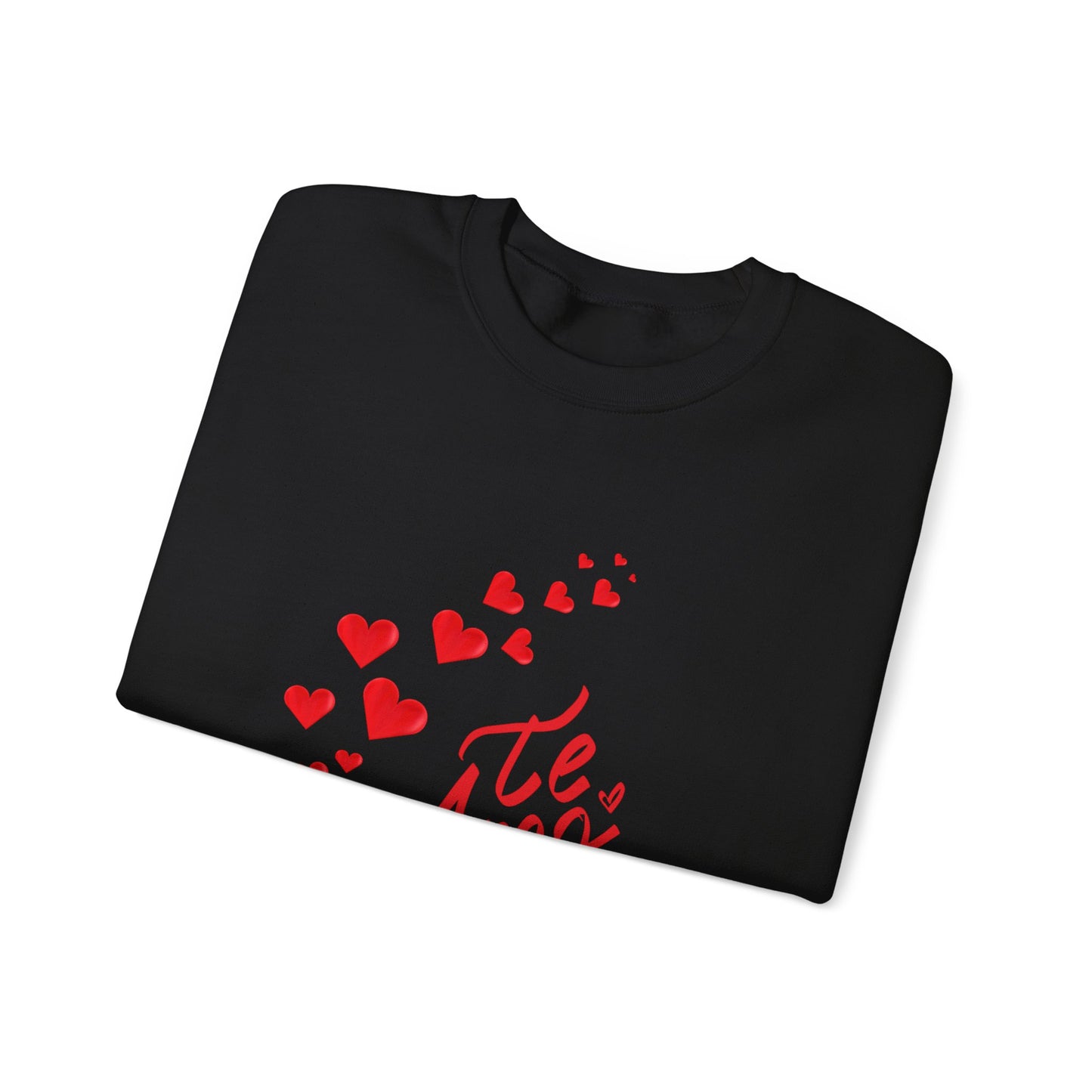 Valentines Day Unisex Sweatshirt, Te Amo Love Hearts Jumper, Romantic Couples Gift, Valentine's Apparel, Heart Print Pullover, Valentine's