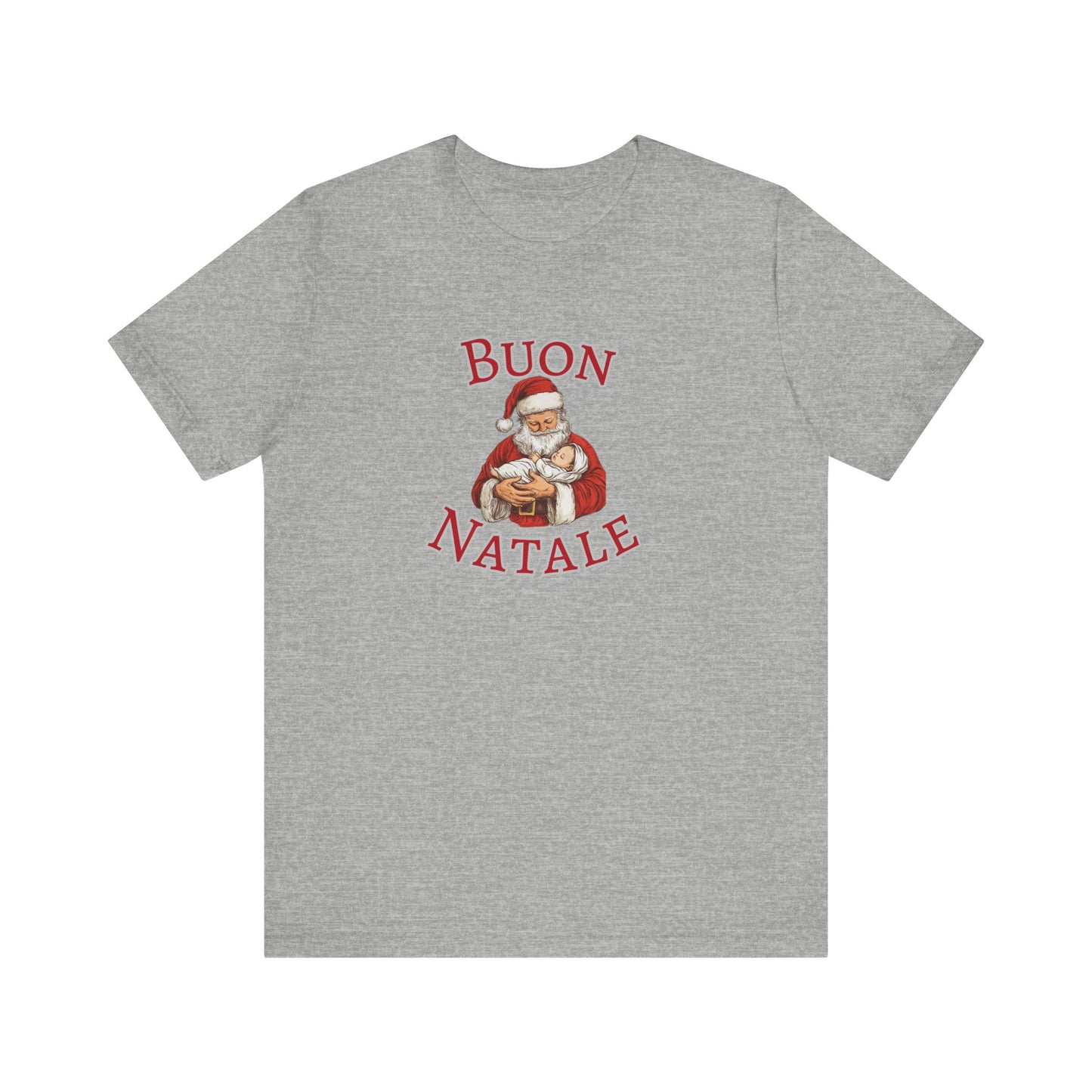 Buon Natale Santa holding cookies T-Shirt | Italian Christmas tee