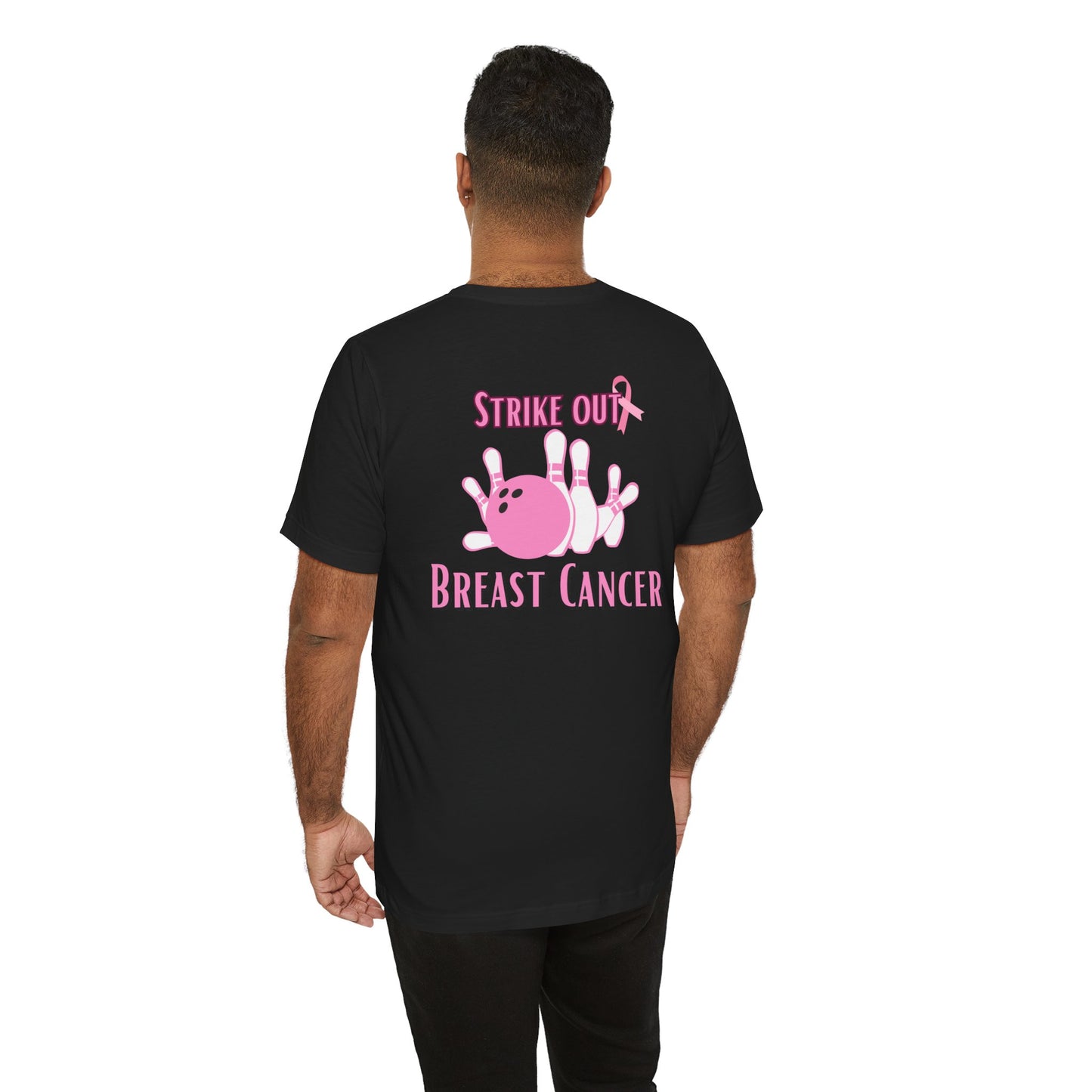 Breast cancer awareness bowling Unisex Jersey Short Sleeve Tee, bowling shirt groups breast cancer awareness, matching bowling  team shirts