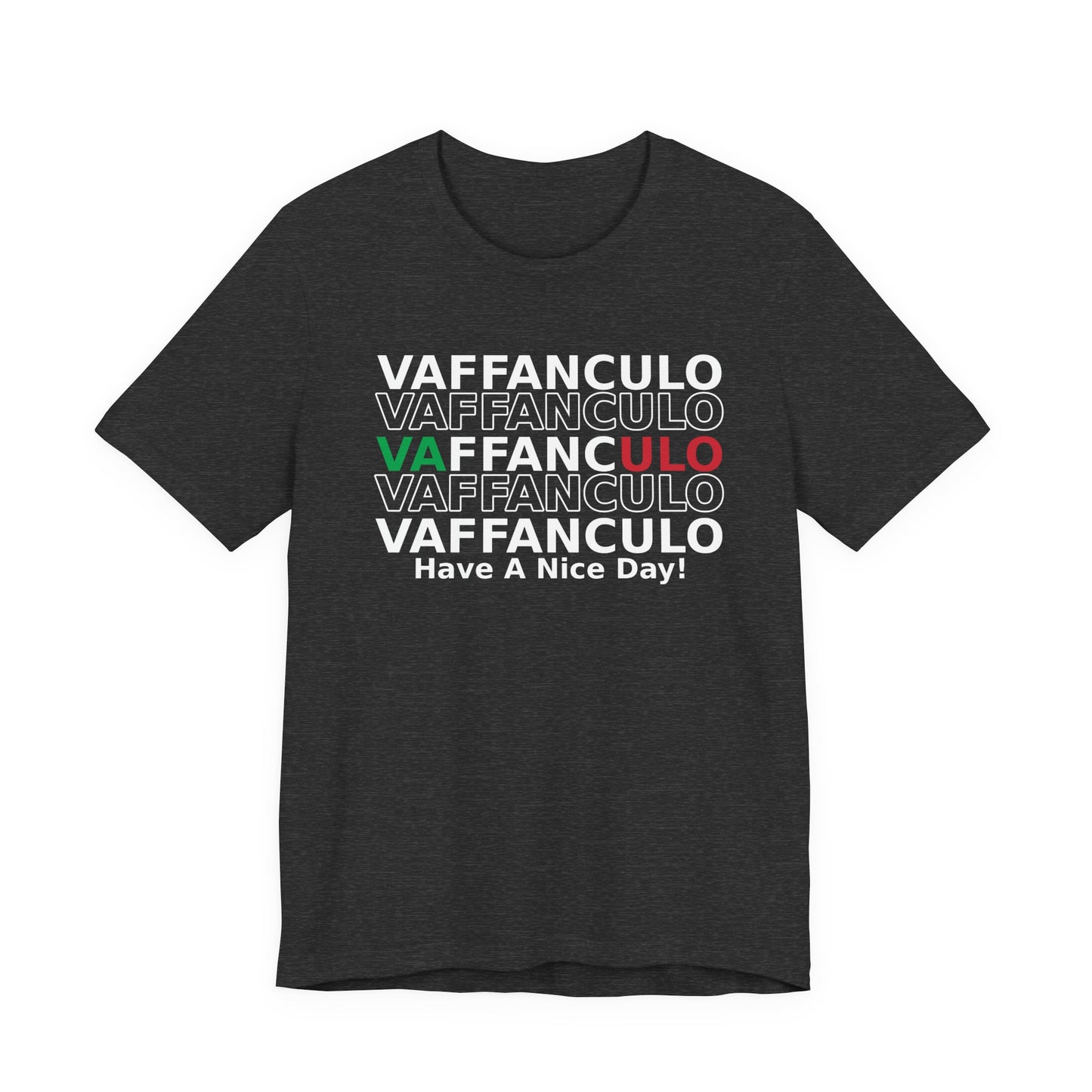 VA ULO Split-Text Tee — Minimalist Italian Flag Colors Chest T-Shirt