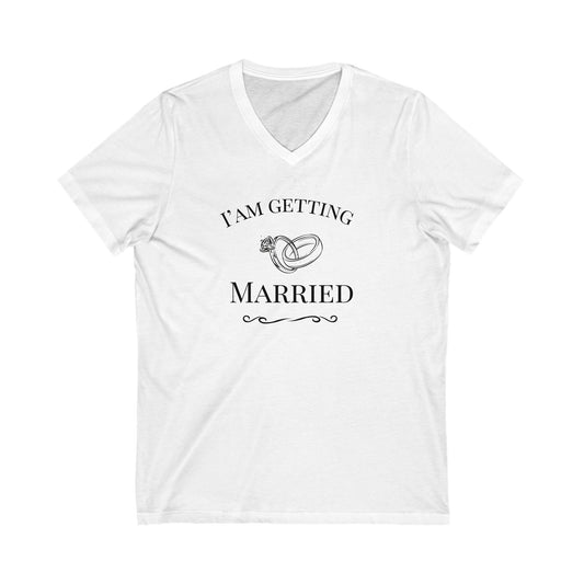 bride Short Sleeve V-Neck Tee, bridal shirt, engagement gifts, bridal shower bachelorette shirt, bridal party shirts , Ian getting married