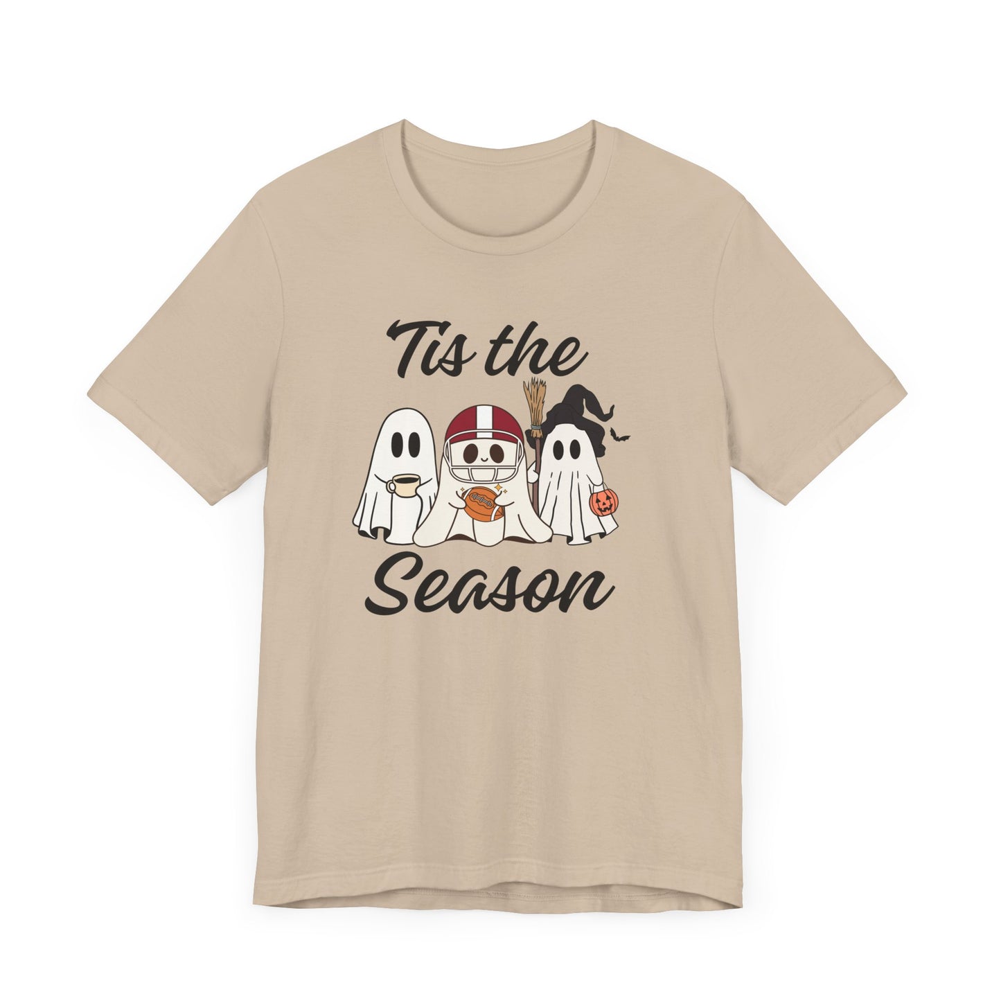 Funny Fall Football Ghost Unisex Tee Shirt, Fall Season, Halloween Costume, Football Fan Shirt, Football Season Shirt