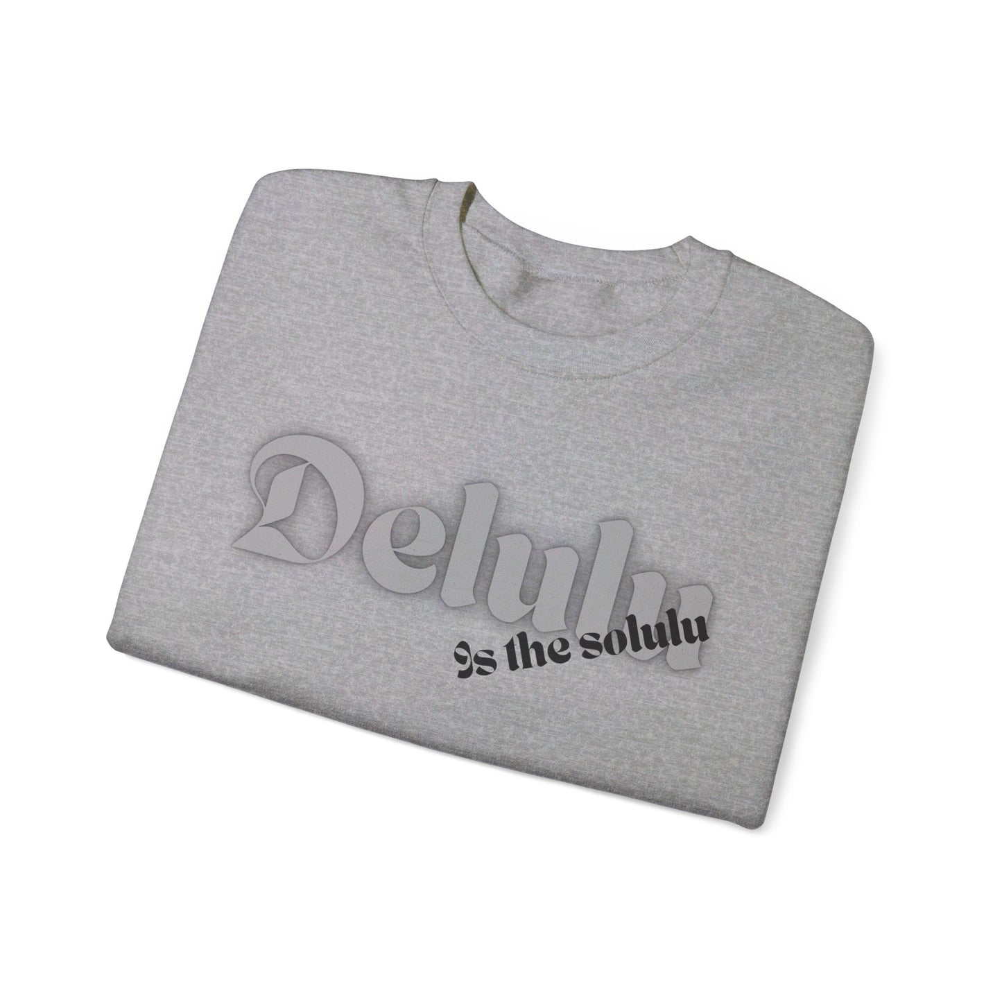 Delulu trendy middle school boy and girl Unisex Heavy Blend™ Crewneck Sweatshirt.delulu style shirt coquette .sweatshirts for boys girl birthday Christmas