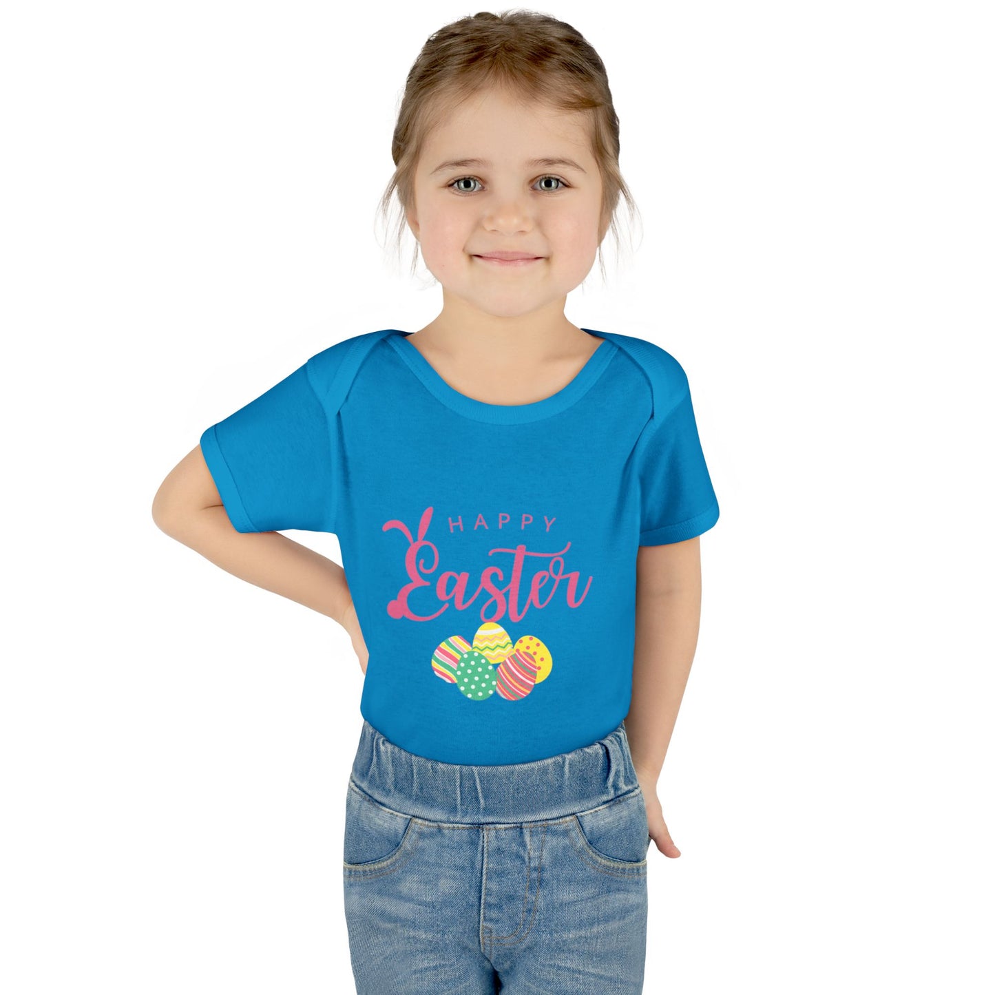 Happy Easter Infant Bodysuit, Cute Baby Outfit, baby first Easter, matching family shirts, Toddler Apparel, Newborn Easter Shirt
