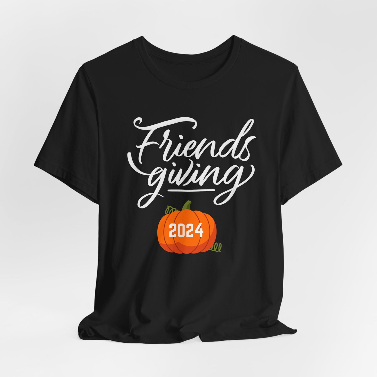 Friendsgiving 2024 Thanksgiving Short Sleeve Tee - Unisex Jersey Shirt, Friendsgiving Tee, Thanksgiving T-Shirt, Holiday Shirt, Family