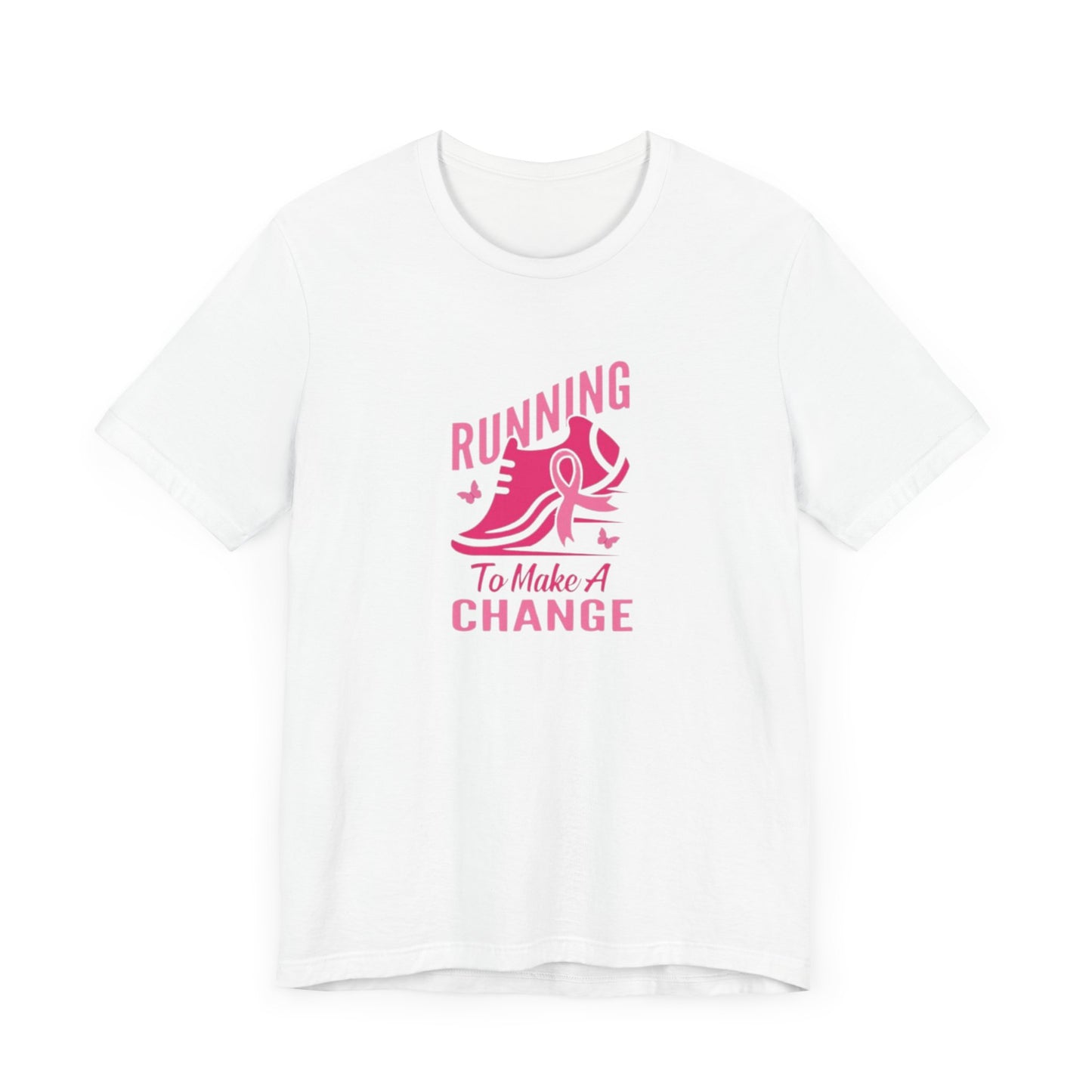 Breast cancer awareness running Unisex Jersey Short Sleeve Tee, breast cancer awareness for runners shirt