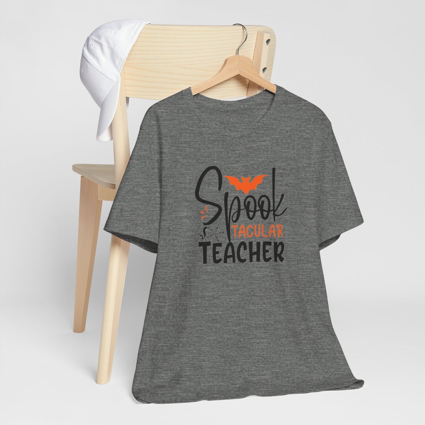 Teachers Halloween pumpkin, patch, Unisex Jersey Short Sleeve Tee, spectacular teacher, teacher, Halloween shirts