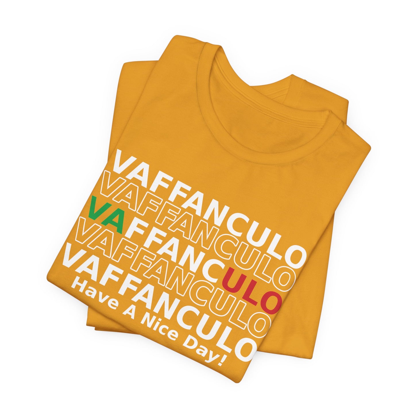 VA ULO Split-Text Tee — Minimalist Italian Flag Colors Chest T-Shirt