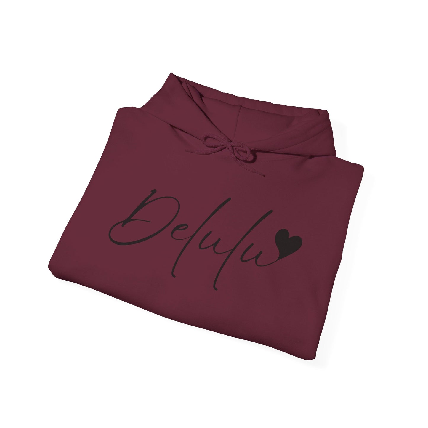 Delulu Unisex Heavy Blend™ Hooded Sweatshirt, teen trendy sweatshirt, back to school Christmas birthday gift shirts , middle school favorite