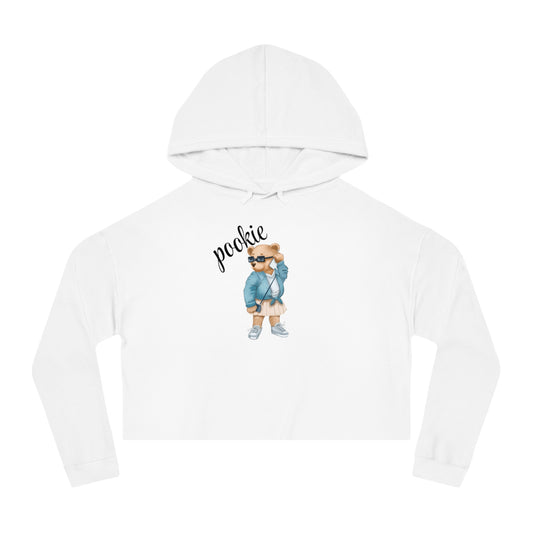 Pookie bear Womens Cropped Hooded Sweatshirt, cute cropped hoodie sweatshirt , great for birthdays anniversary Christmas gifts