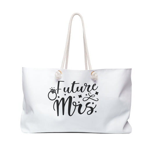 Future Ms, bride Weekender Bag, bachelorette gift bag , engagement, honeymoon bridal party gift