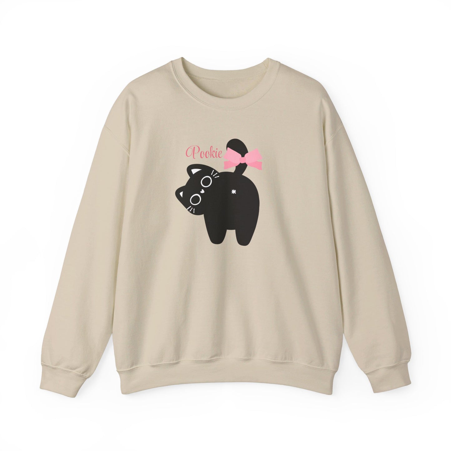 Pookie coquette cat shirt Unisex Heavy Blend™ Crewneck Sweatshirt, great coquette style shirt for teens back to school birthdays and Christmas sweatshirt