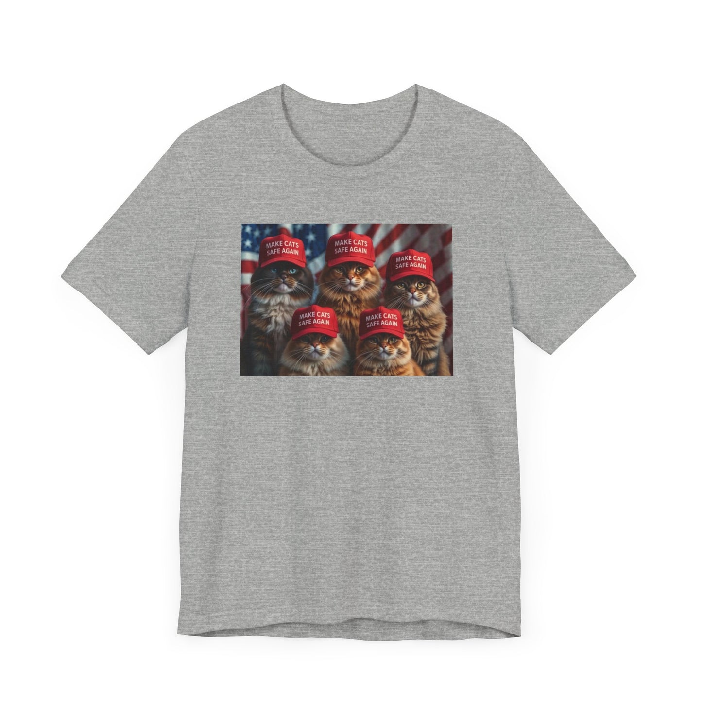 Funny Trump Make Cats Safe Again Unisex Tee, Political Cat Lover T-Shirt, Election Humor Gift, Anti-Trump Tee, Trump Supporter Gift