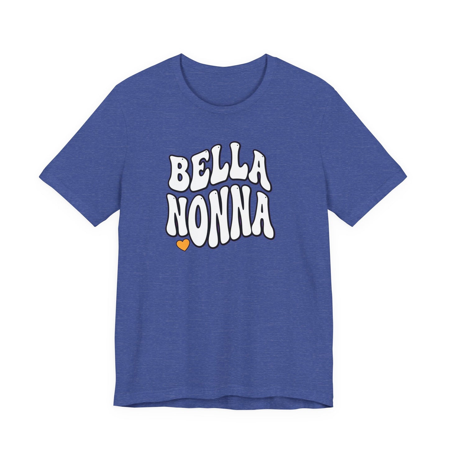 Bella Nonna T-Shirt — Retro Script Grandma Tee with Heart