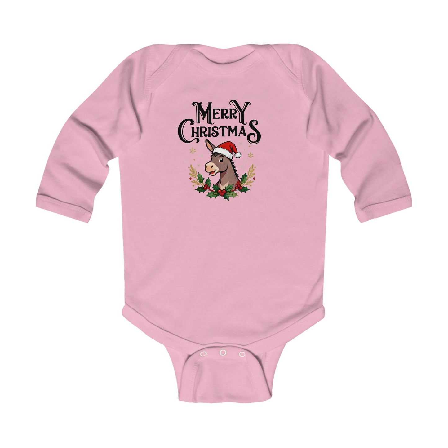 Merry Christmas Infant Bodysuit | Holiday Santa Hat