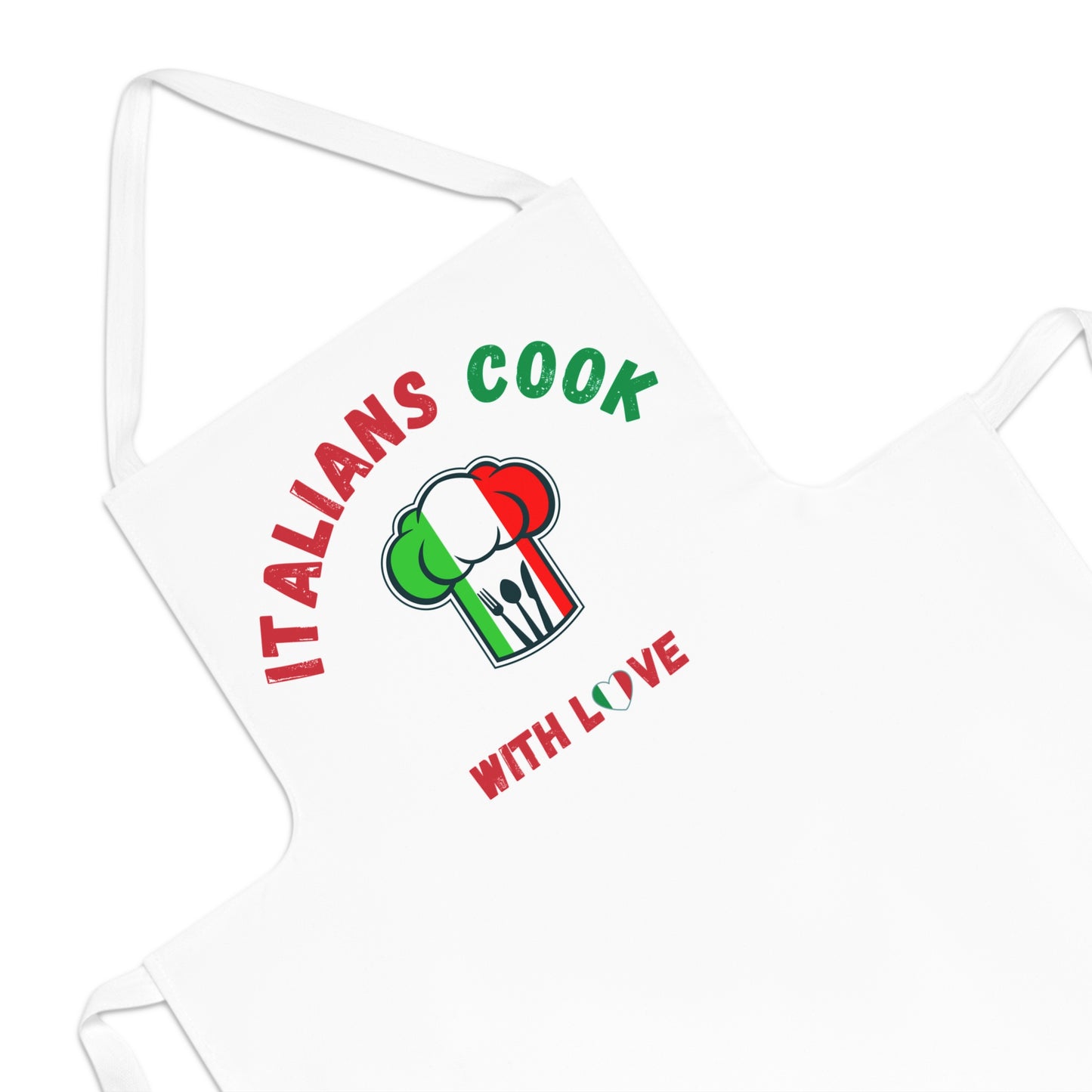 Italian Chef Apron, Gift for Food Lovers, Kitchen Essentials, BBQ Apron, Cooking with Love, Culinary Gifts