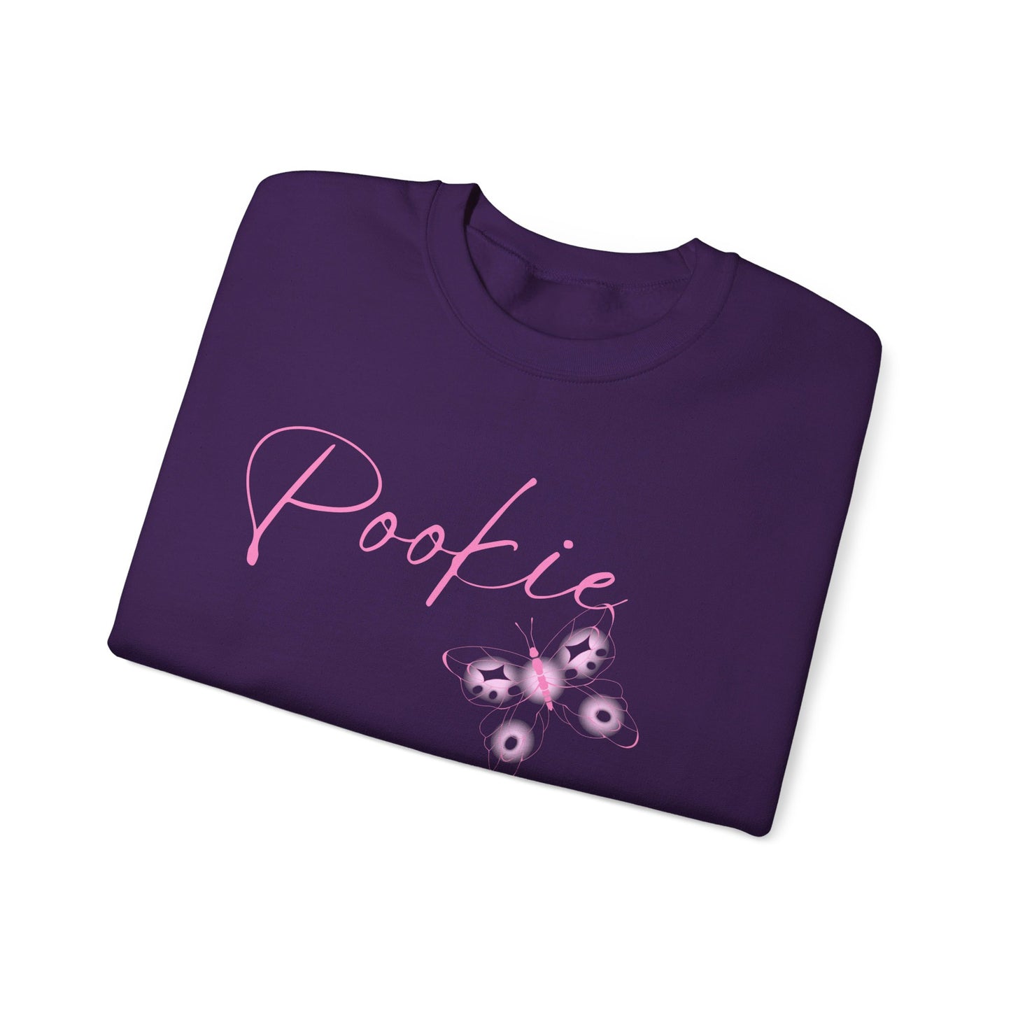 Pookie coquette butterfly shirt Unisex Heavy Blend™ Crewneck Sweatshirt, great coquette style shirt for teens back to school birthdays and Christmas sweatshirt