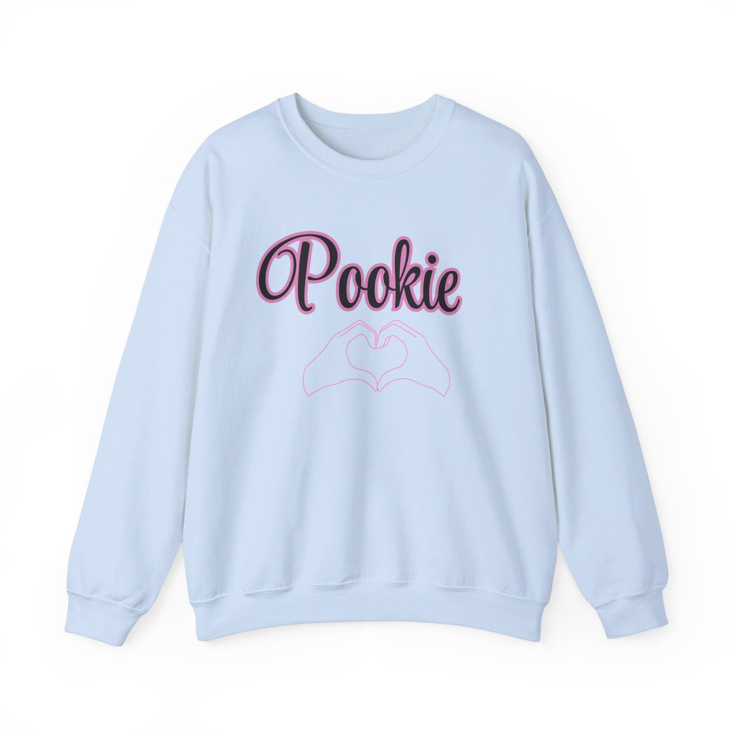 Pookie coquette heart hands shirt Unisex Heavy Blend™ Crewneck Sweatshirt, great coquette style shirt for teens back to school birthdays and Christmas sweatshirt