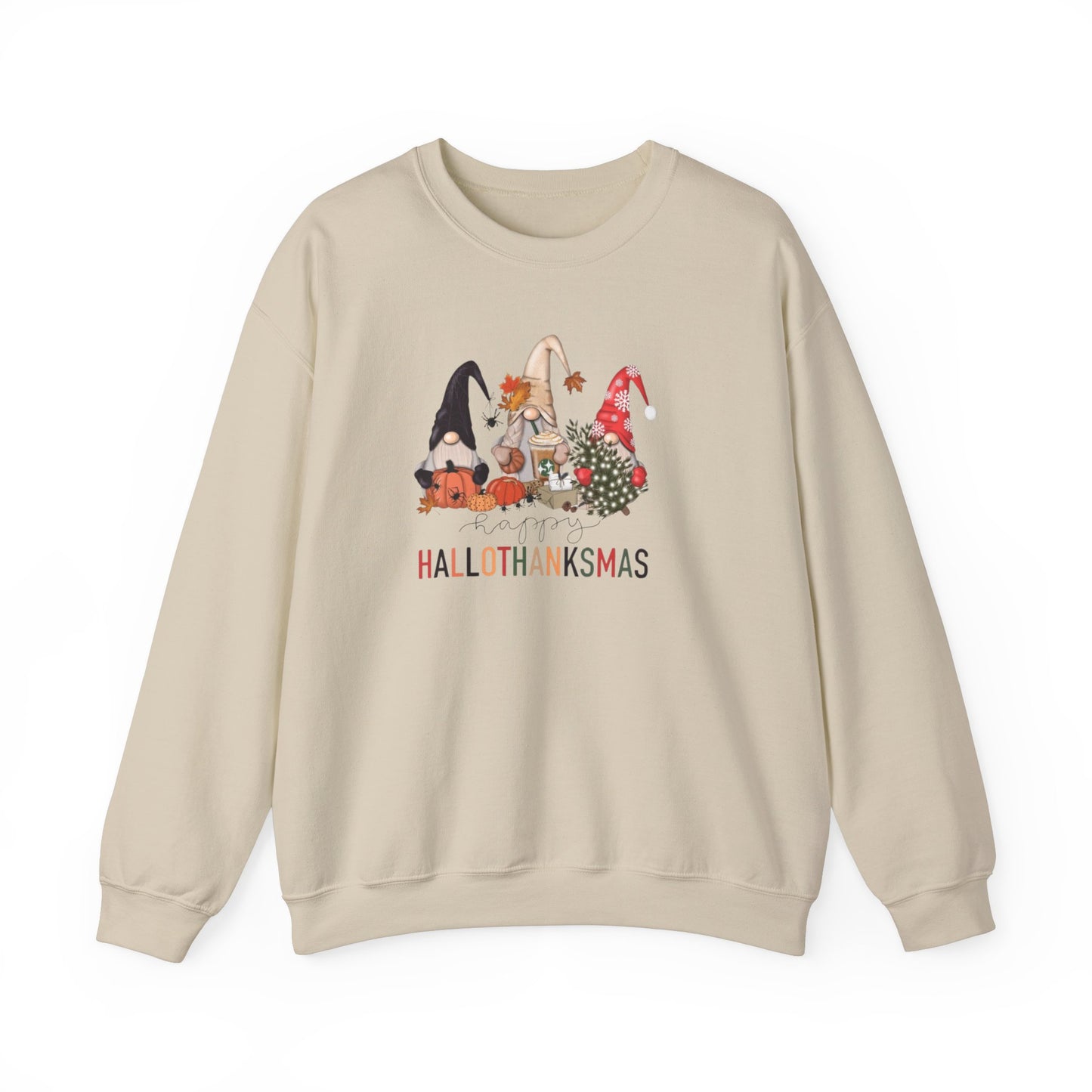 HalloThanksMas Shirt, Holiday Season Shirt, Holiday Gnome Shirt, Halloween Shirt, Thanksgiving Shirt, Christmas Shirt, Holiday Season Gift, fall sweatshirt