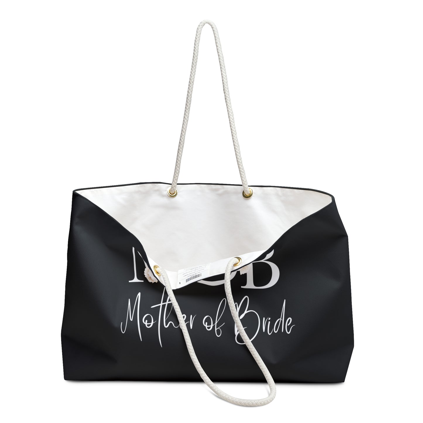 Mother of Bride Weekender Bag, overnight bridal party bag, wedding party gift bags, sister tote bag, mob, groom gifts