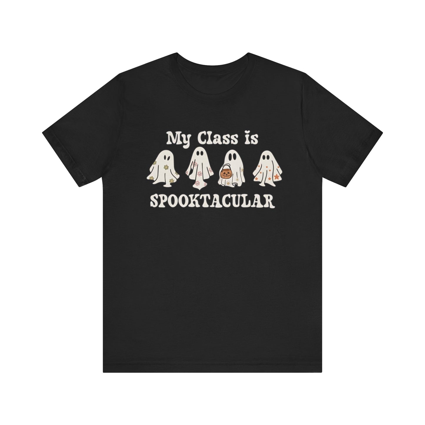 Teachers spooky class patch, Unisex Jersey Short Sleeve Tee, I teach cutest pumpkins in the patch shirt for teacher, Halloween shirts. Men and women teacher shirts