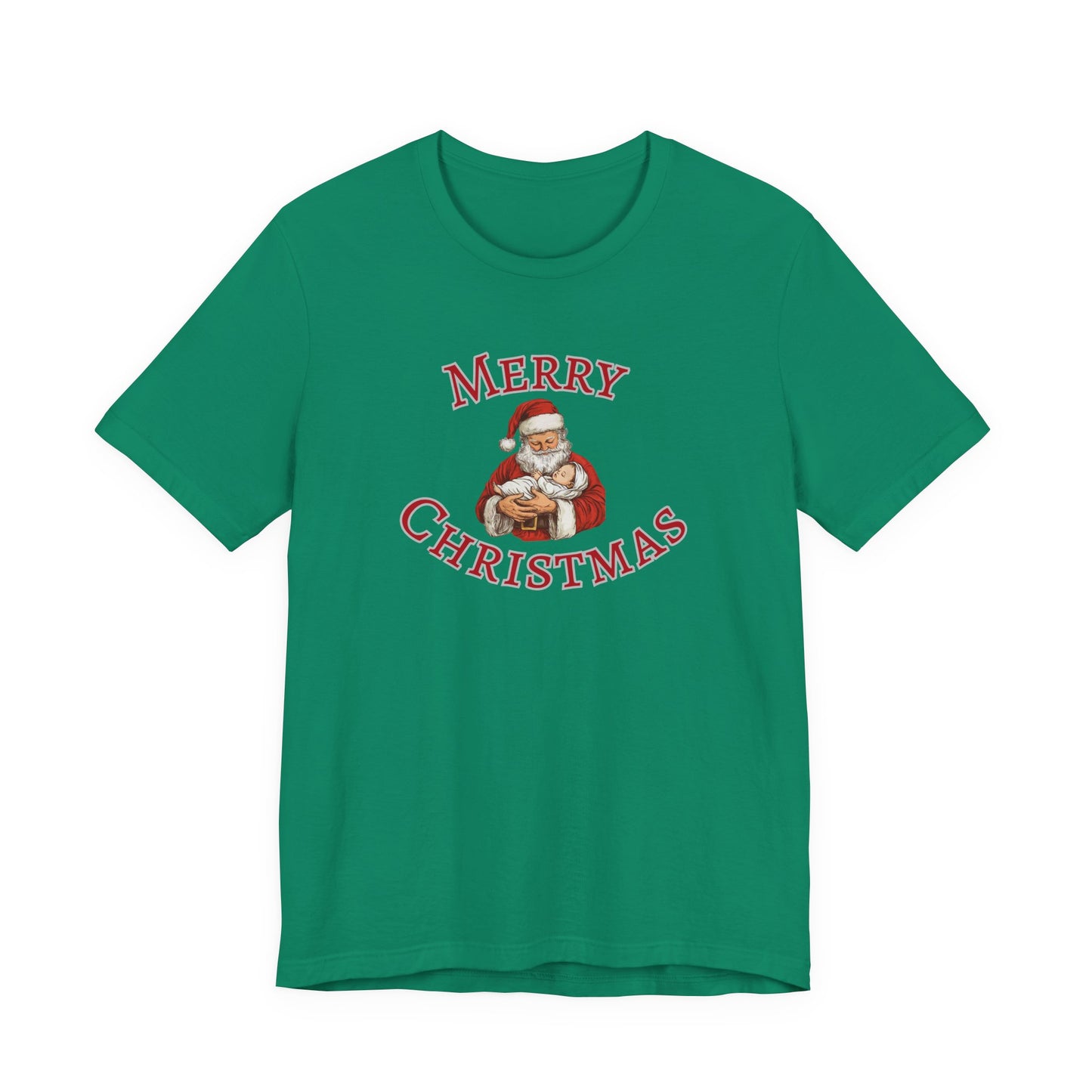 Santa Claus Illustration Merry Christmas T-Shirt | Holiday Graphic Tee