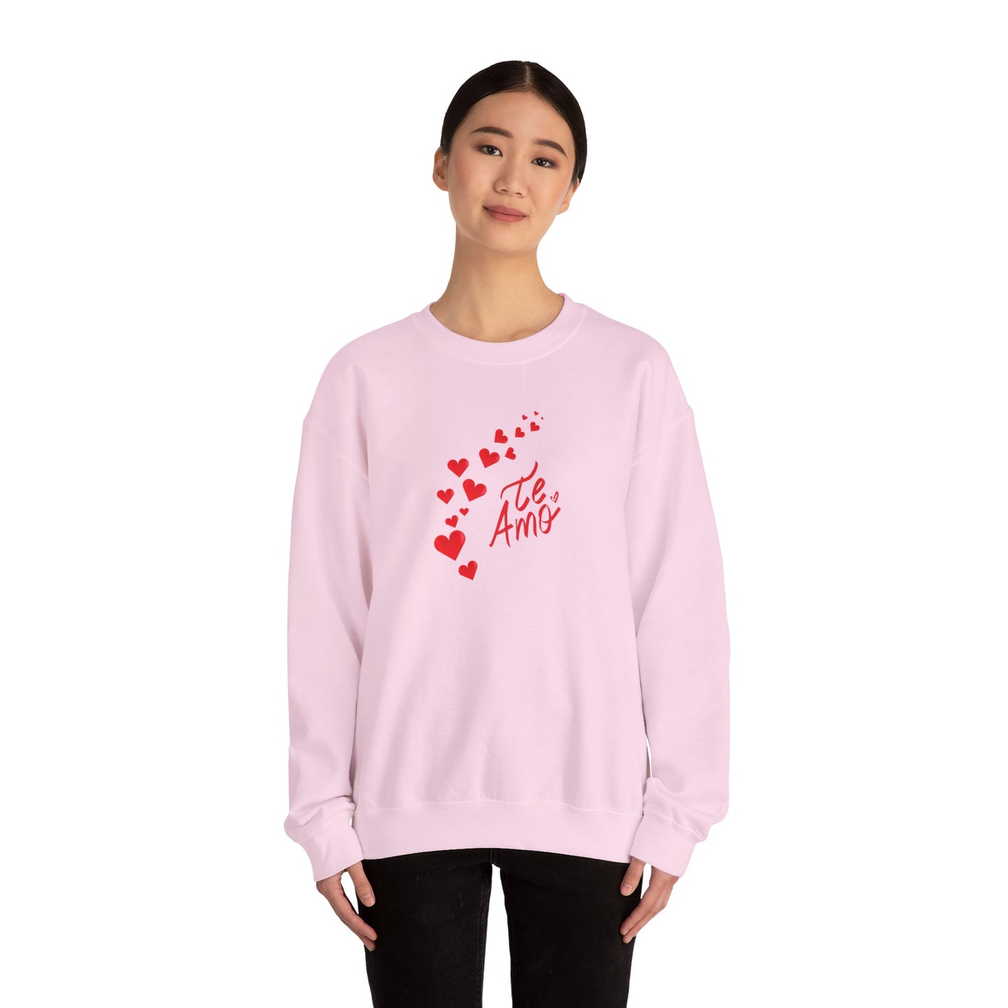 Valentines Day Unisex Sweatshirt, Te Amo Love Hearts Jumper, Romantic Couples Gift, Valentine's Apparel, Heart Print Pullover, Valentine's