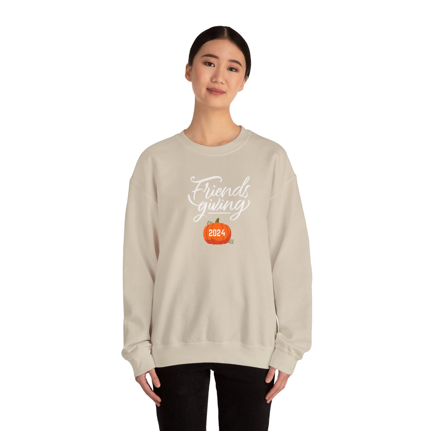 Friendsgiving 2024 Unisex Crewneck Sweatshirt, Thanksgiving Friends Party , Holiday Gathering Pullover, Fall Feast Shirt, Cozy Autumn
