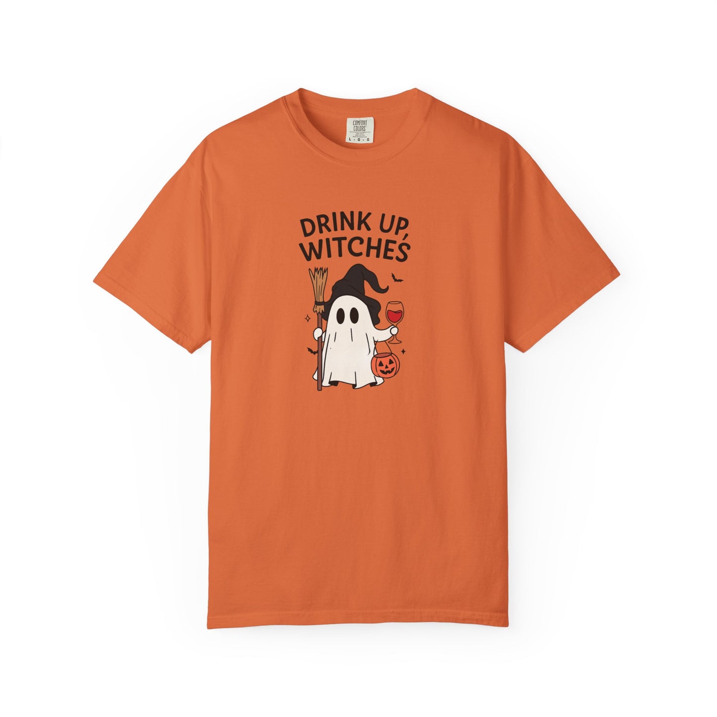 Ghostly Halloween T-Shirt, Unisex Tee, Spooky Costume Shirt, Fall Apparel, Witchy Vibes, Drink Up Witches Design