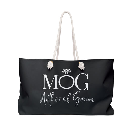 Mother of groom  Weekender Bag, overnight bridal party bag, wedding party gift bags, sister tote bag, mog, groom gifts