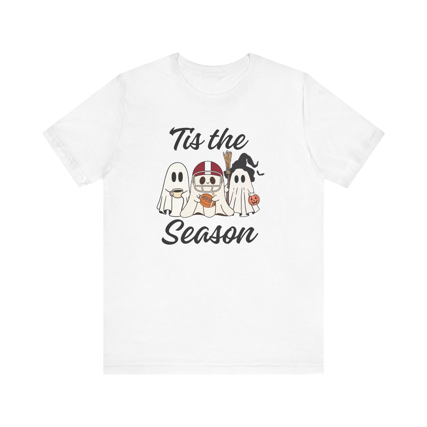 Funny Fall Football Ghost Unisex Tee Shirt, Fall Season, Halloween Costume, Football Fan Shirt, Football Season Shirt