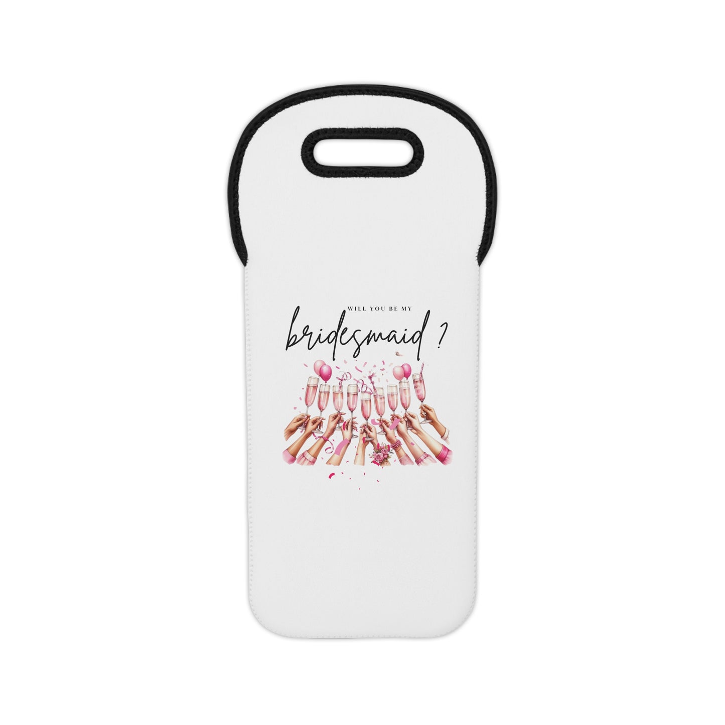 Will you be my bridesmaid Wine Tote Bag, Custom Wine Gift Carrier, Bottle Holder, Wine Lover's Gift, Wine Tasting Accessory, Wine Bottle Bag