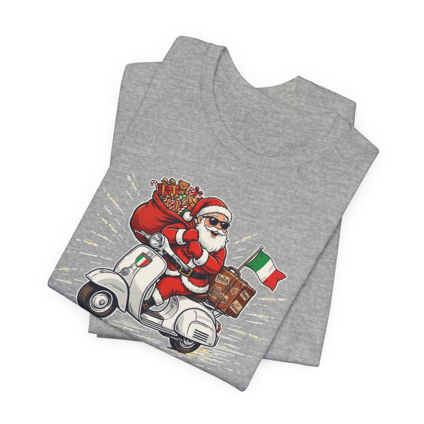 Buon Natale Scooter Santa T-Shirt — Italian Christmas Tee