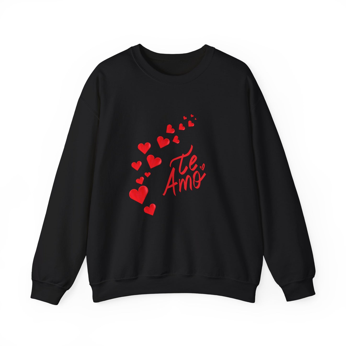 Valentines Day Unisex Sweatshirt, Te Amo Love Hearts Jumper, Romantic Couples Gift, Valentine's Apparel, Heart Print Pullover, Valentine's