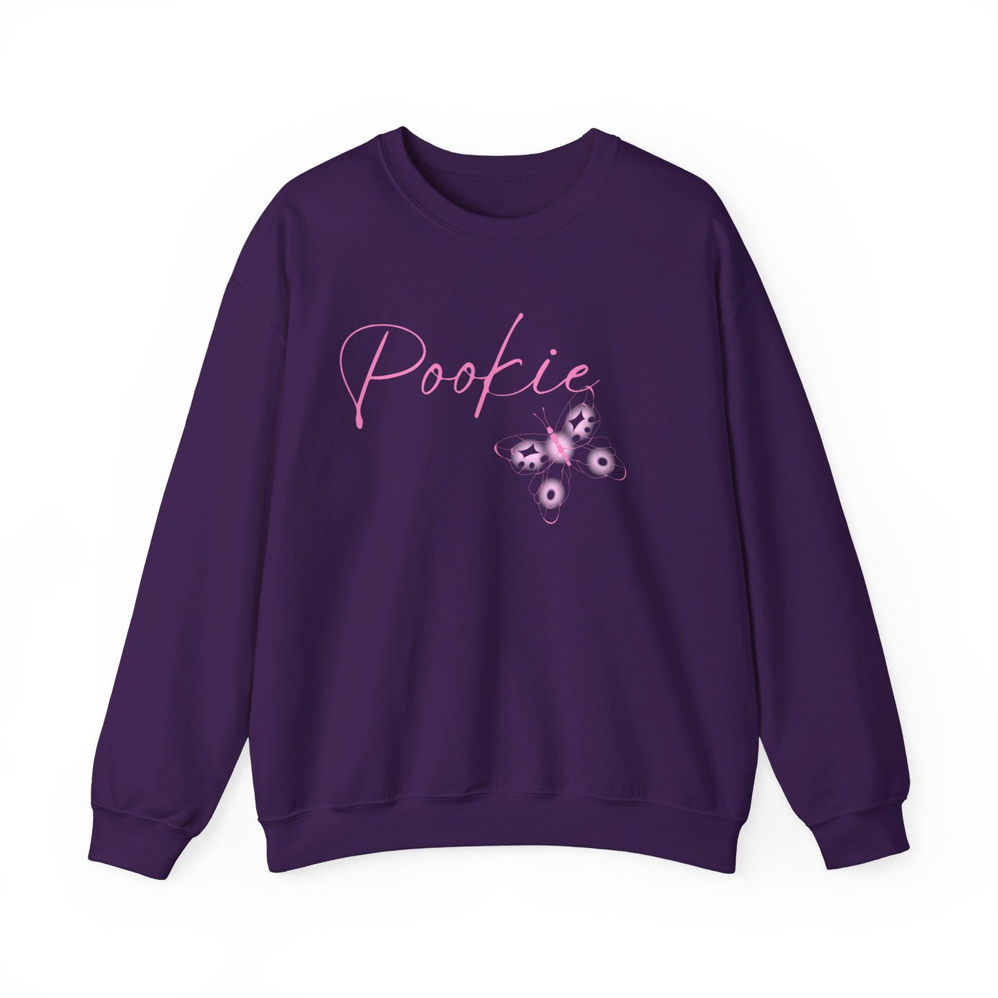Pookie coquette butterfly shirt Unisex Heavy Blend™ Crewneck Sweatshirt, great coquette style shirt for teens back to school birthdays and Christmas sweatshirt