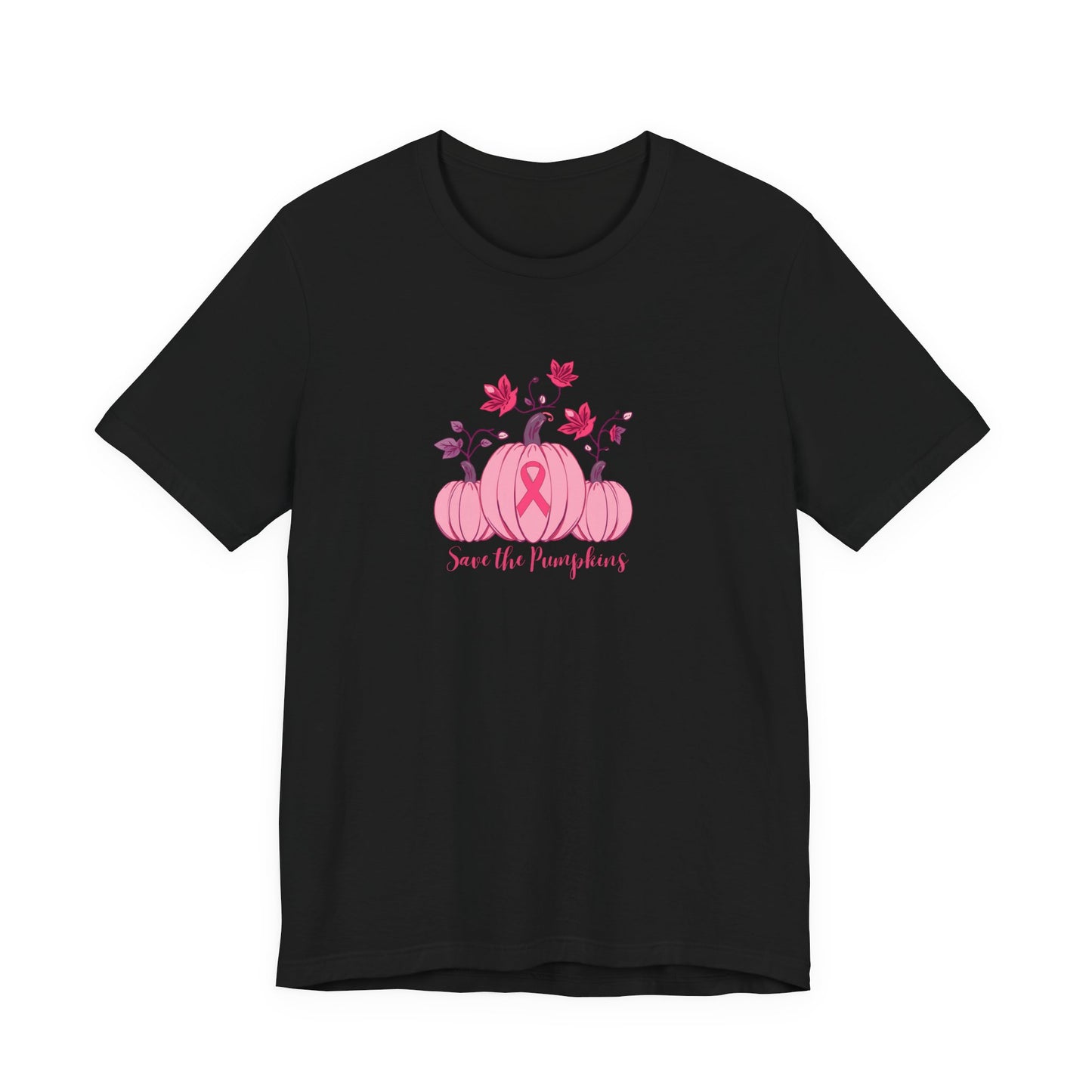 Pink Pumpkin Awareness Tee - Breast Cancer Awareness Month T-Shirt, Fall Fashion, Unisex Short Sleeve Shirt, Gift for Her