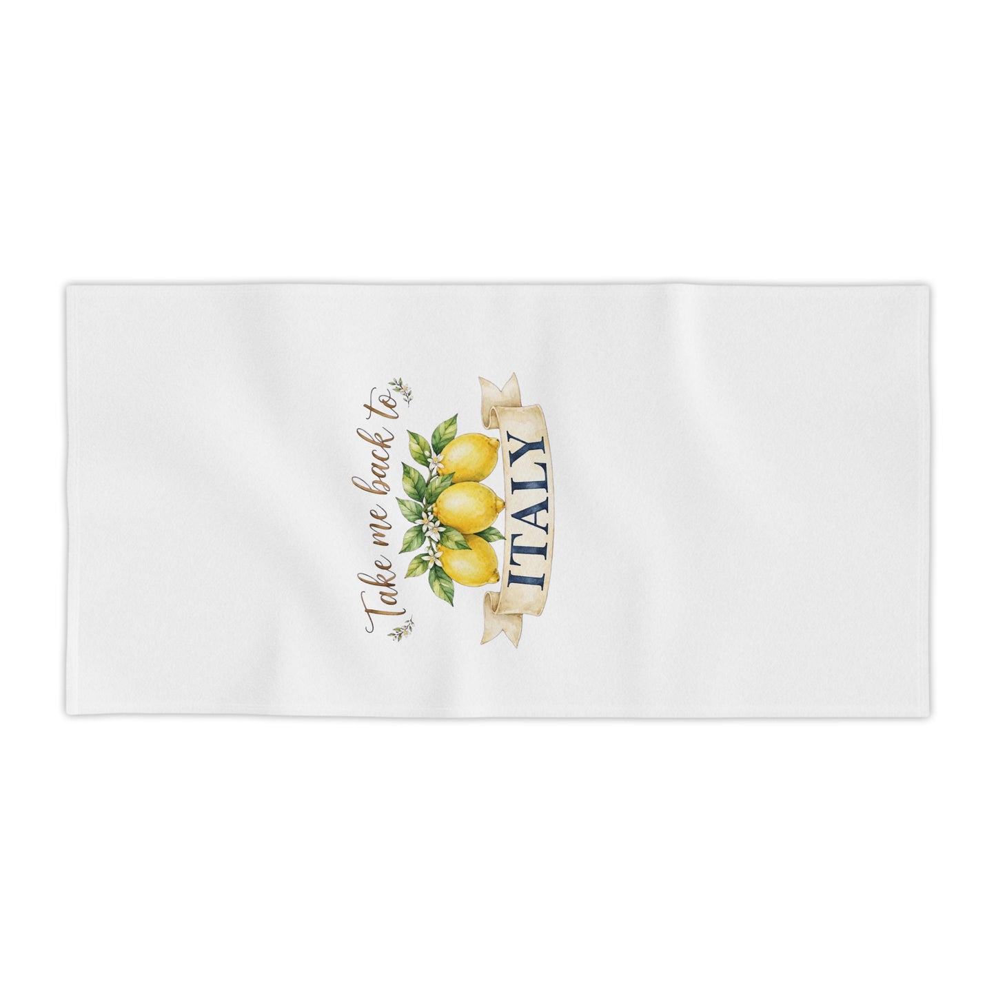 Take Me Back to Italy Lemon Beach Towel – Italian Summer Travel Towel