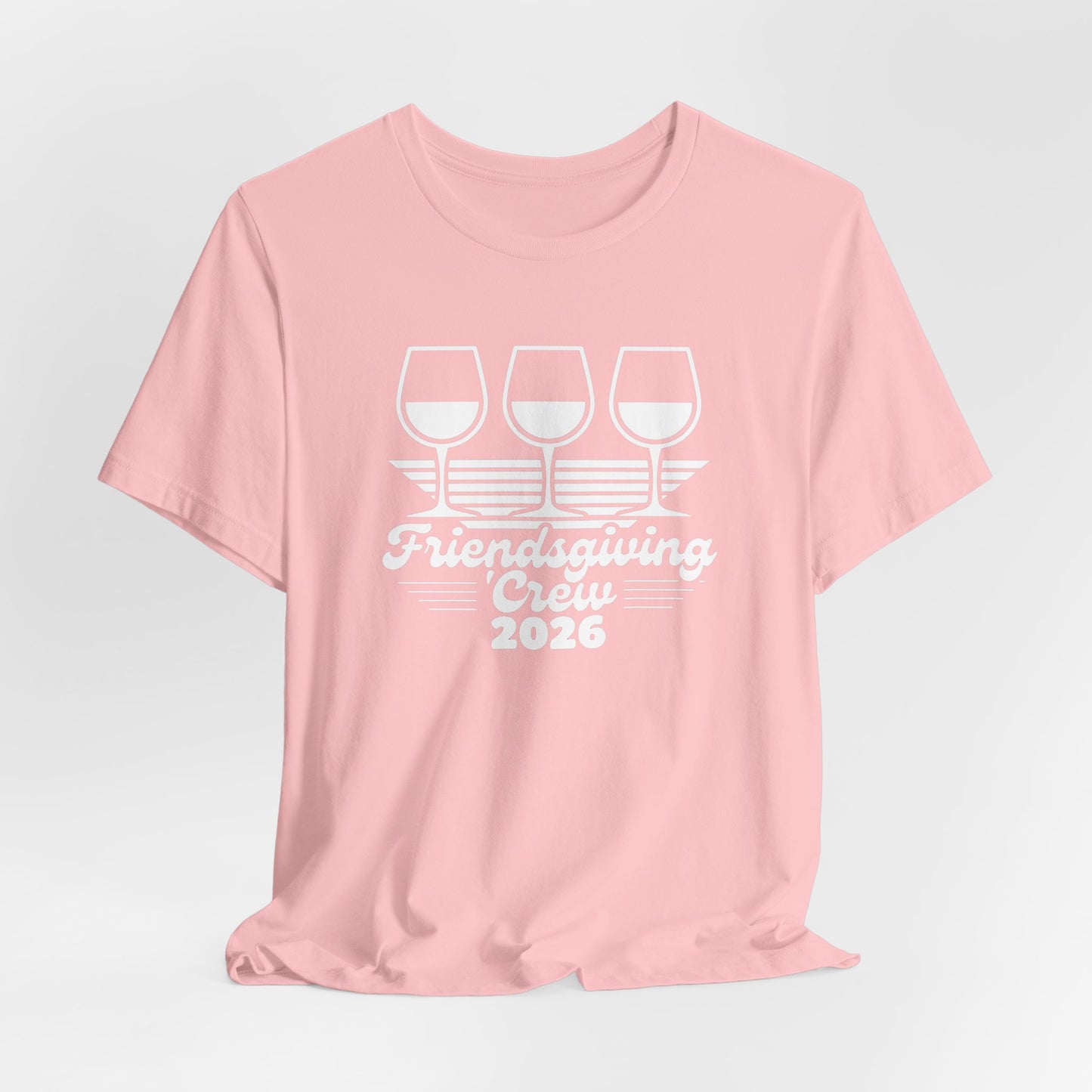 Friendsgiving Happens Wine Tasting Tee — 'Sip Happens' Glasses Graphic