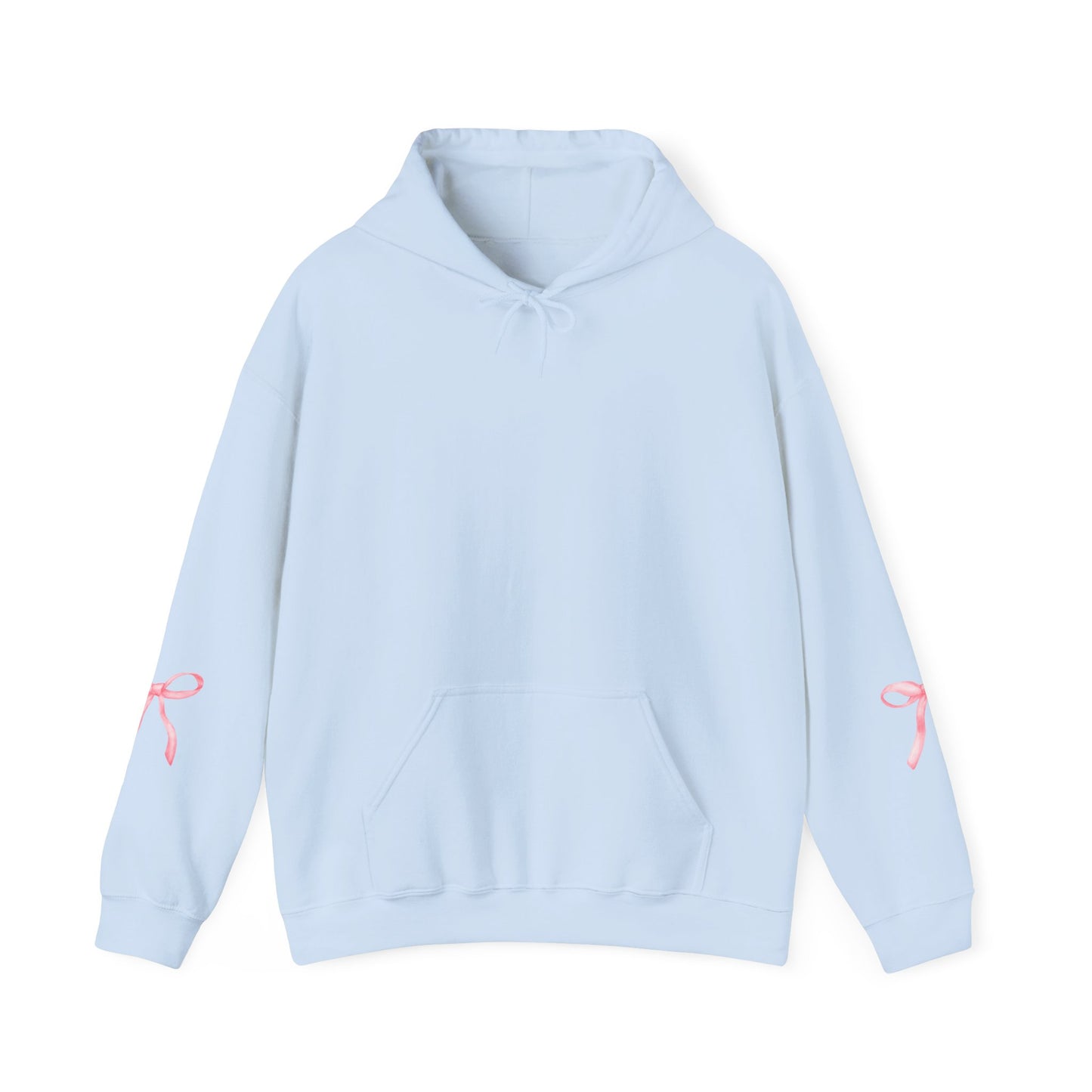 Coquette Bow Sleeve Hoodie Sweatshirt, Pullover Jumper for Men and Women, Cute Bow Accent Sweatshirt, Gender Neutral Hooded Sweater,