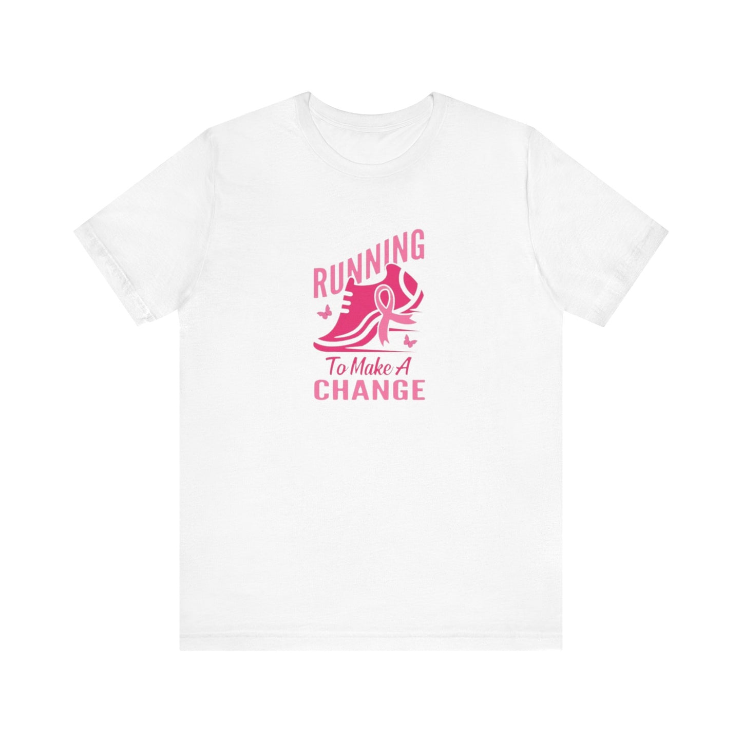 Breast cancer awareness running Unisex Jersey Short Sleeve Tee, breast cancer awareness for runners shirt