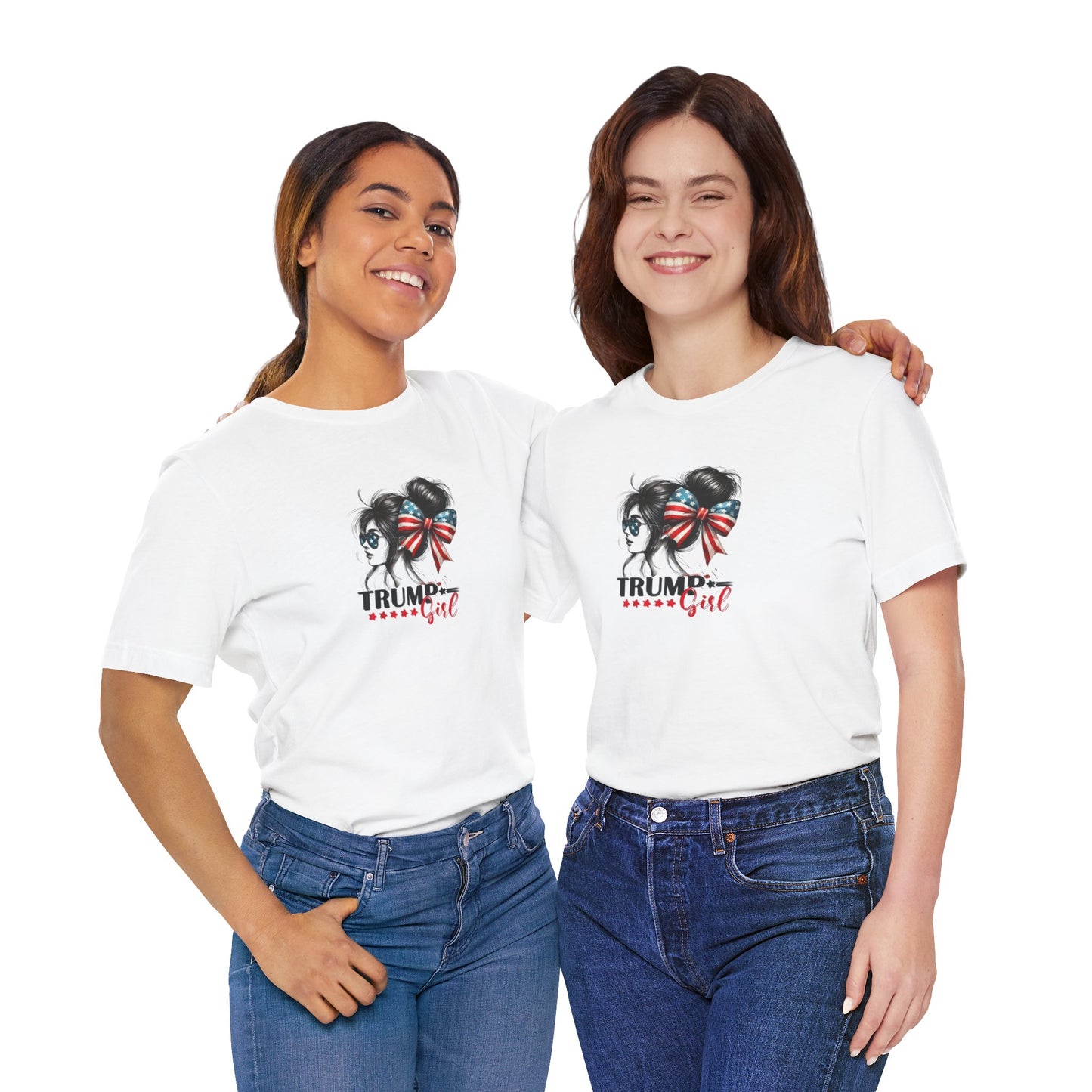 Funny Trump Girls Unisex Tee, Short Sleeve Election Shirt, Political Graphic Tshirt, Humorous President Top, Patriotic Clothes Gift