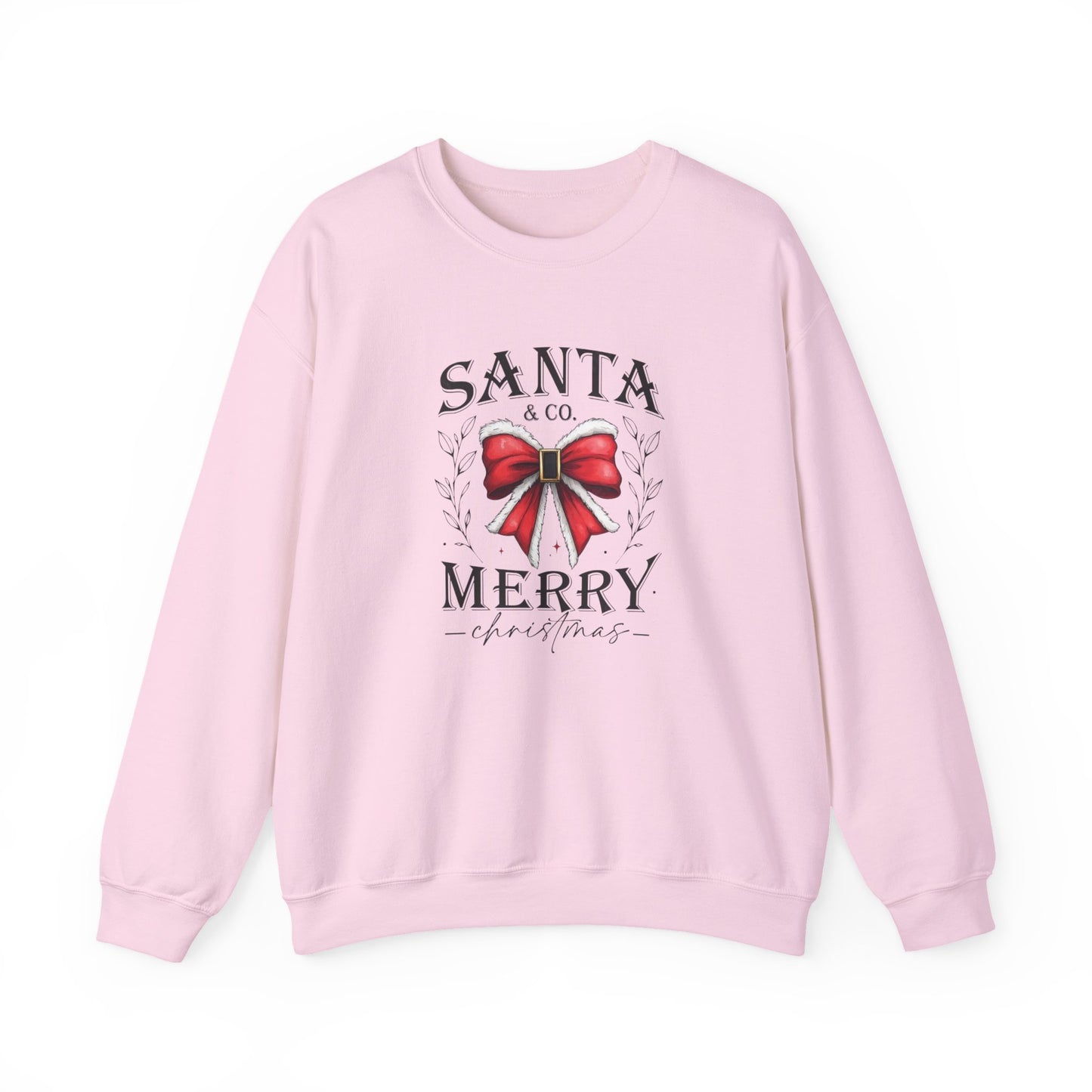 Santa Merry bow Sweatshirt | Christmas holiday crewneck