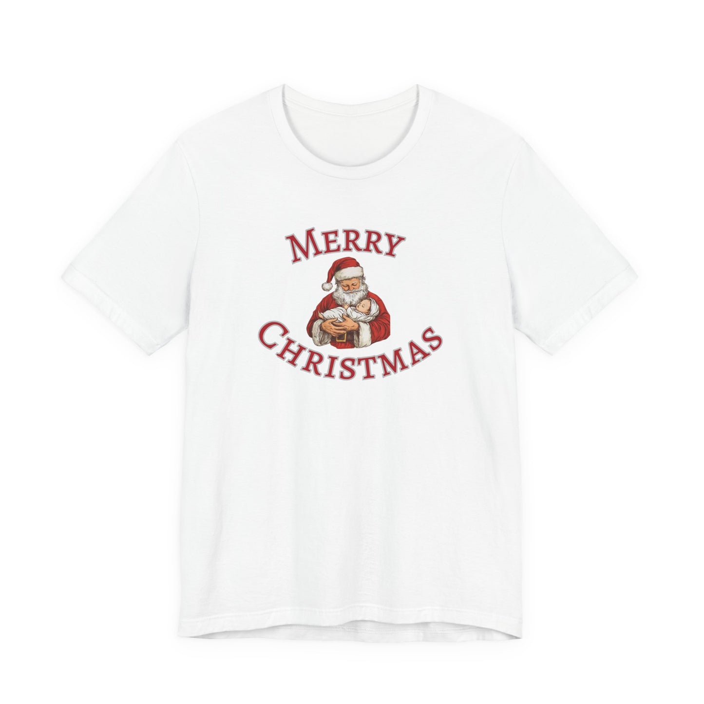 Santa Claus Illustration Merry Christmas T-Shirt | Holiday Graphic Tee