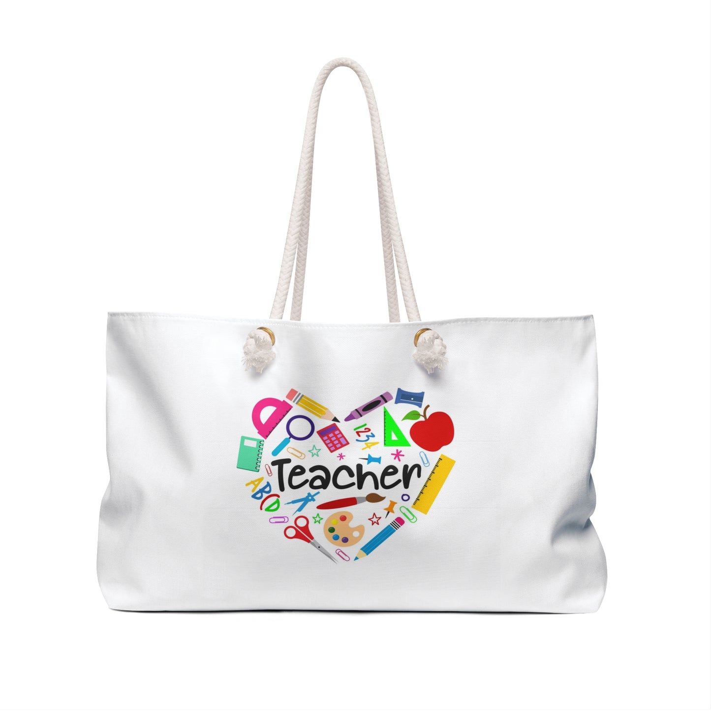 Teacher bag, teacher supplies Weekender Bag, great Christmas gift for teacher or family members