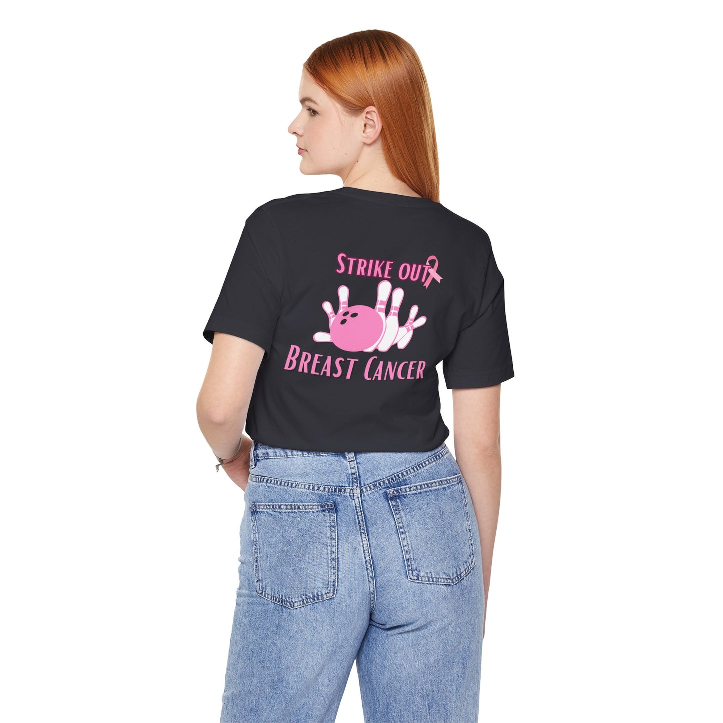 Breast cancer awareness bowling Unisex Jersey Short Sleeve Tee, bowling shirt groups breast cancer awareness, matching bowling  team shirts