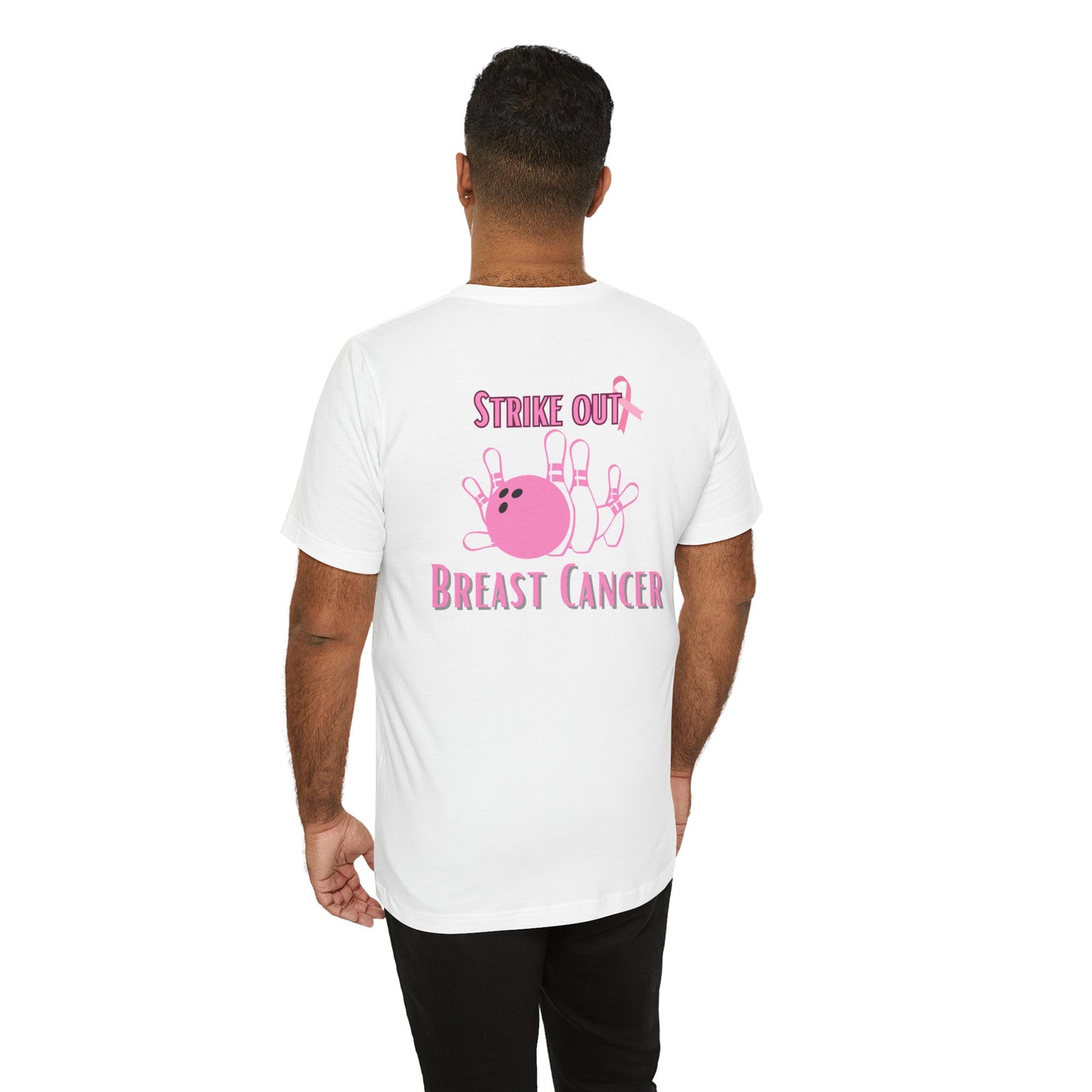 Breast cancer awareness bowling Unisex Jersey Short Sleeve Tee, bowling shirt groups breast cancer awareness, matching bowling  team shirts