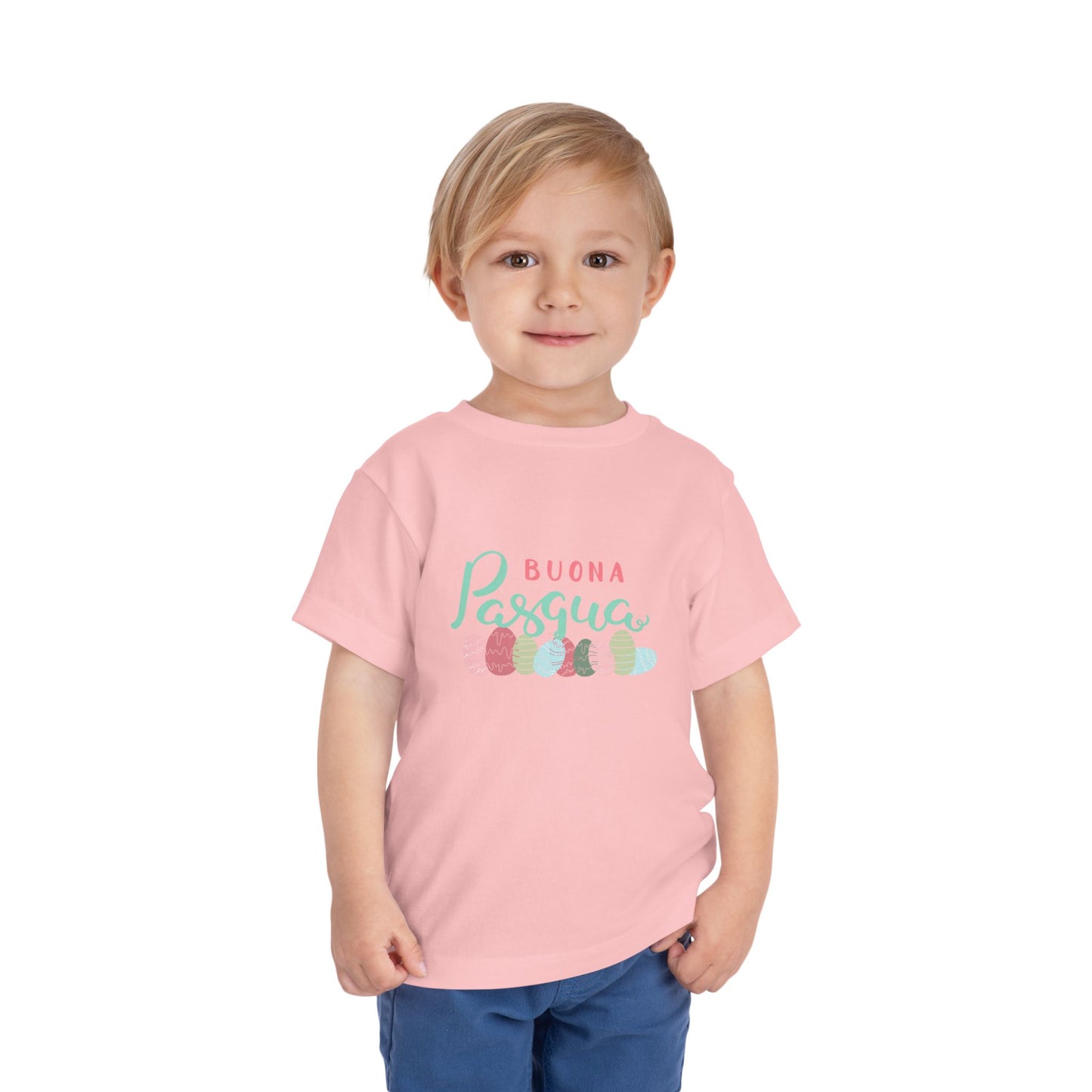Easter Toddler Tee, Soft Cotton Short Sleeve, Cute Spring Shirt, Kids Easter Outfit, Buona Pasqua Design