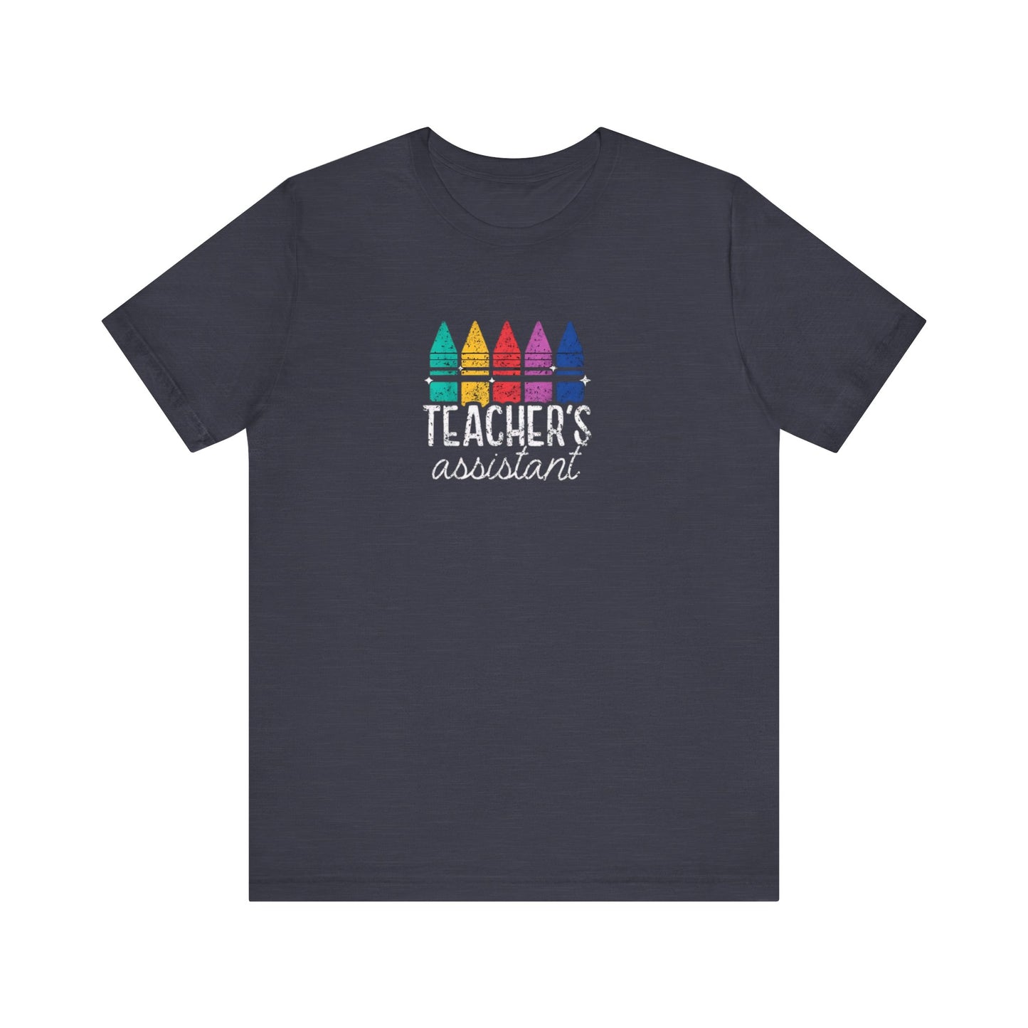 Teacher's Assistant Tee, Teacher Gift Shirt, Unisex Jersey T-Shirt, Crayon Design T-Shirt, Back to School Apparel
