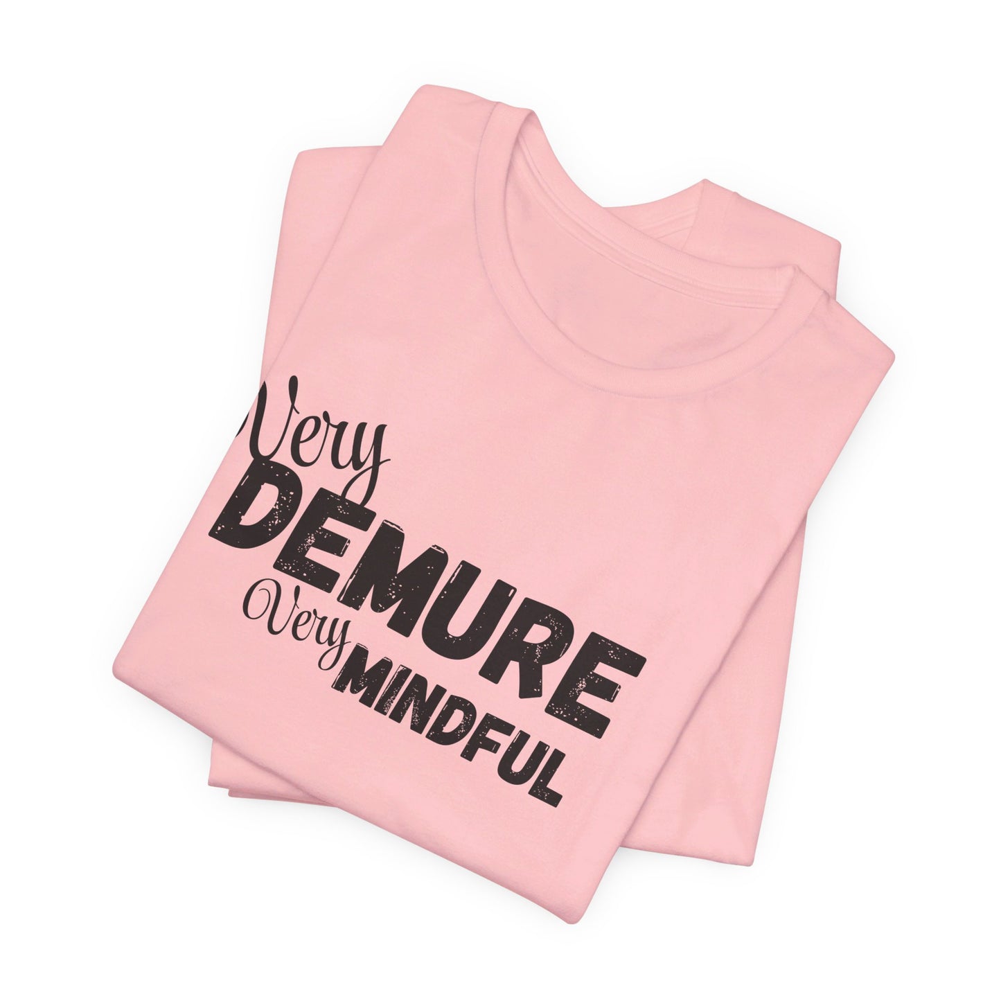 Very demure very mindful cutesy Short Sleeve Tee, tik tok trend shirt, perfect for back to school teen birthdays and Christmas